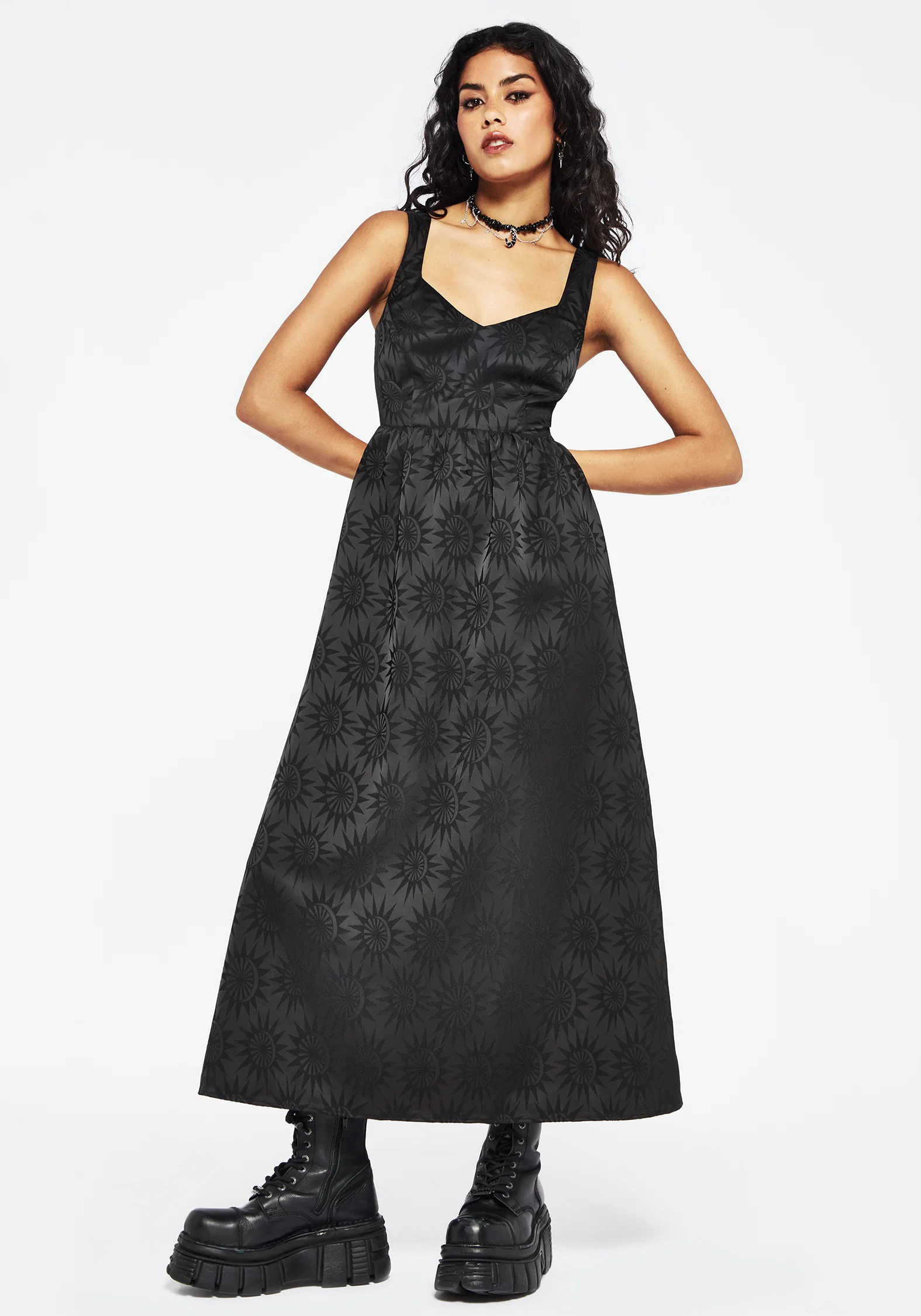 Semine Celestial Printed Cami Midi Dress - Image 5