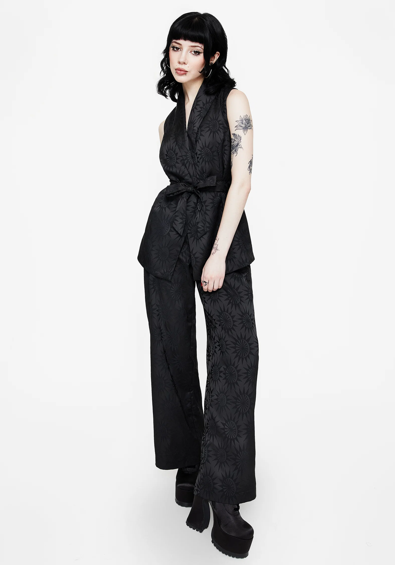 Semine Celestial Printed Wide Leg Trousers - Image 4