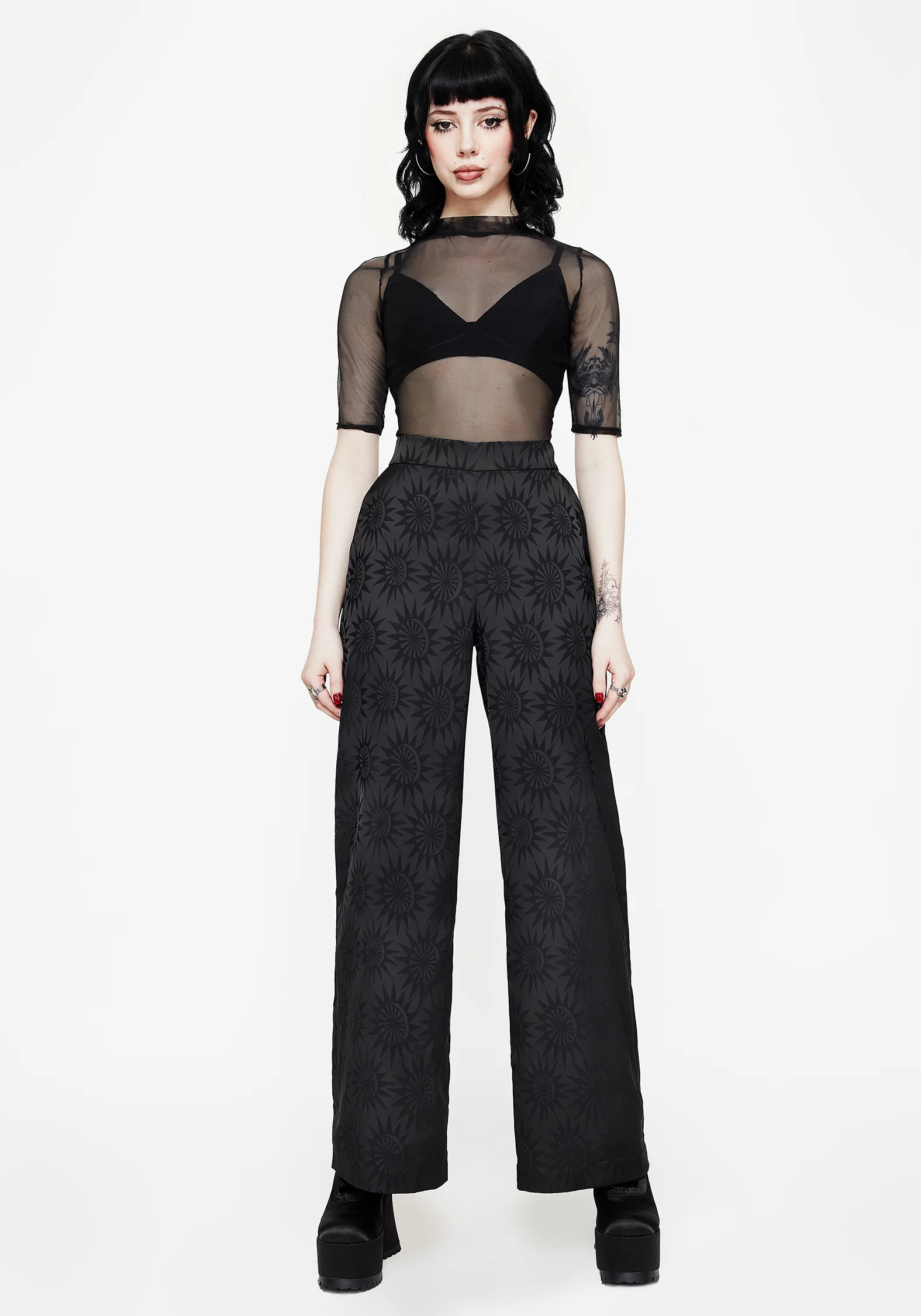 Semine Celestial Printed Wide Leg Trousers - Image 5
