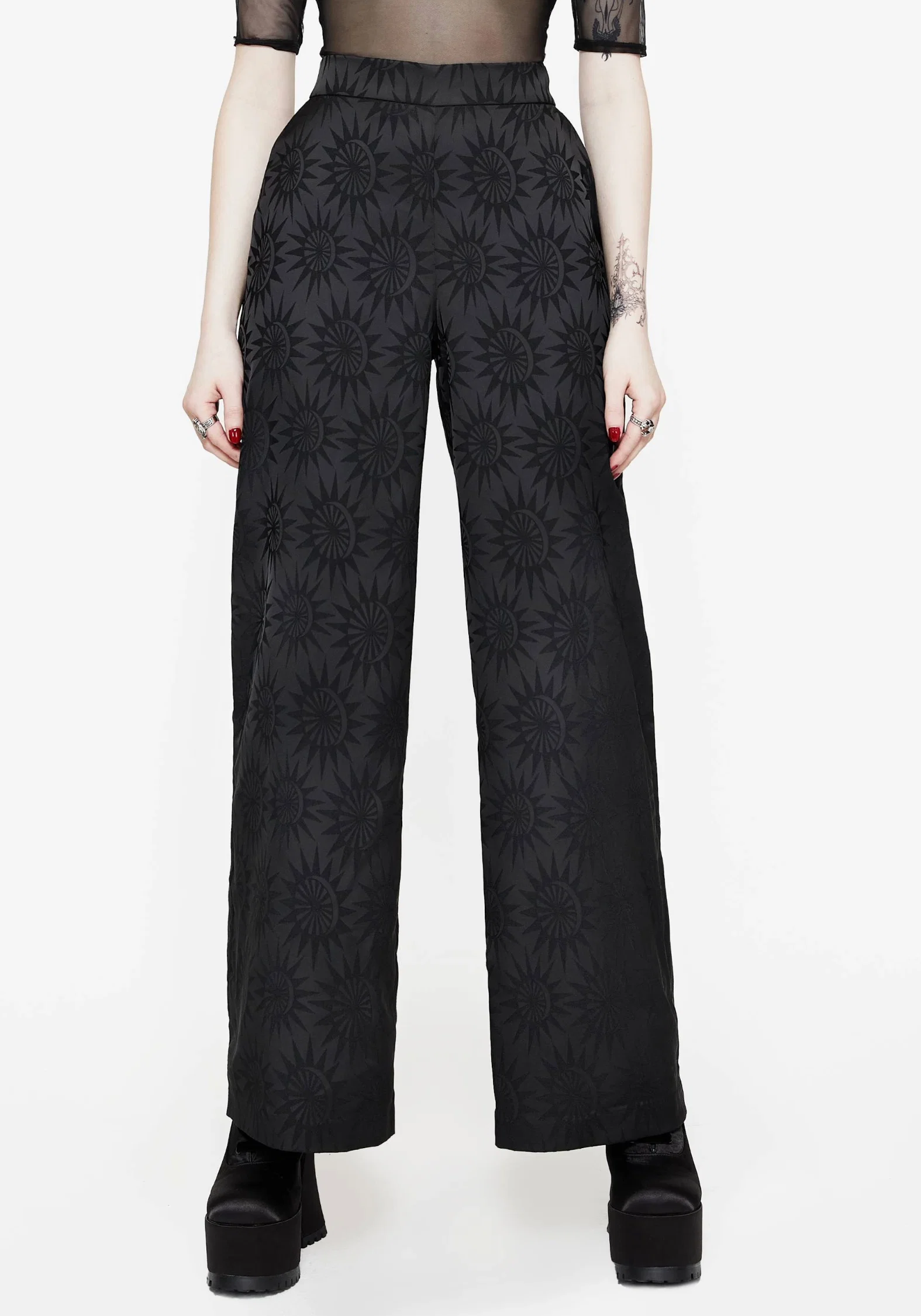 Semine Celestial Printed Wide Leg Trousers - Image 6