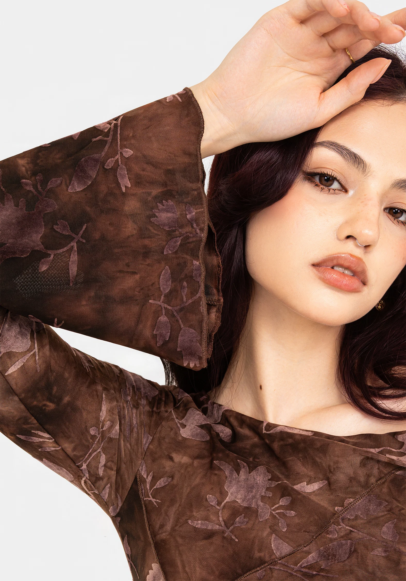 Serenade Long Sleeve Floral Mini Dress - Image 6