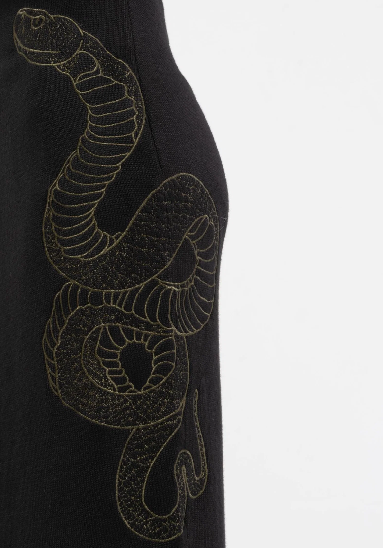 Serpent Snake Embroidered Knit Midi Dress - Image 2