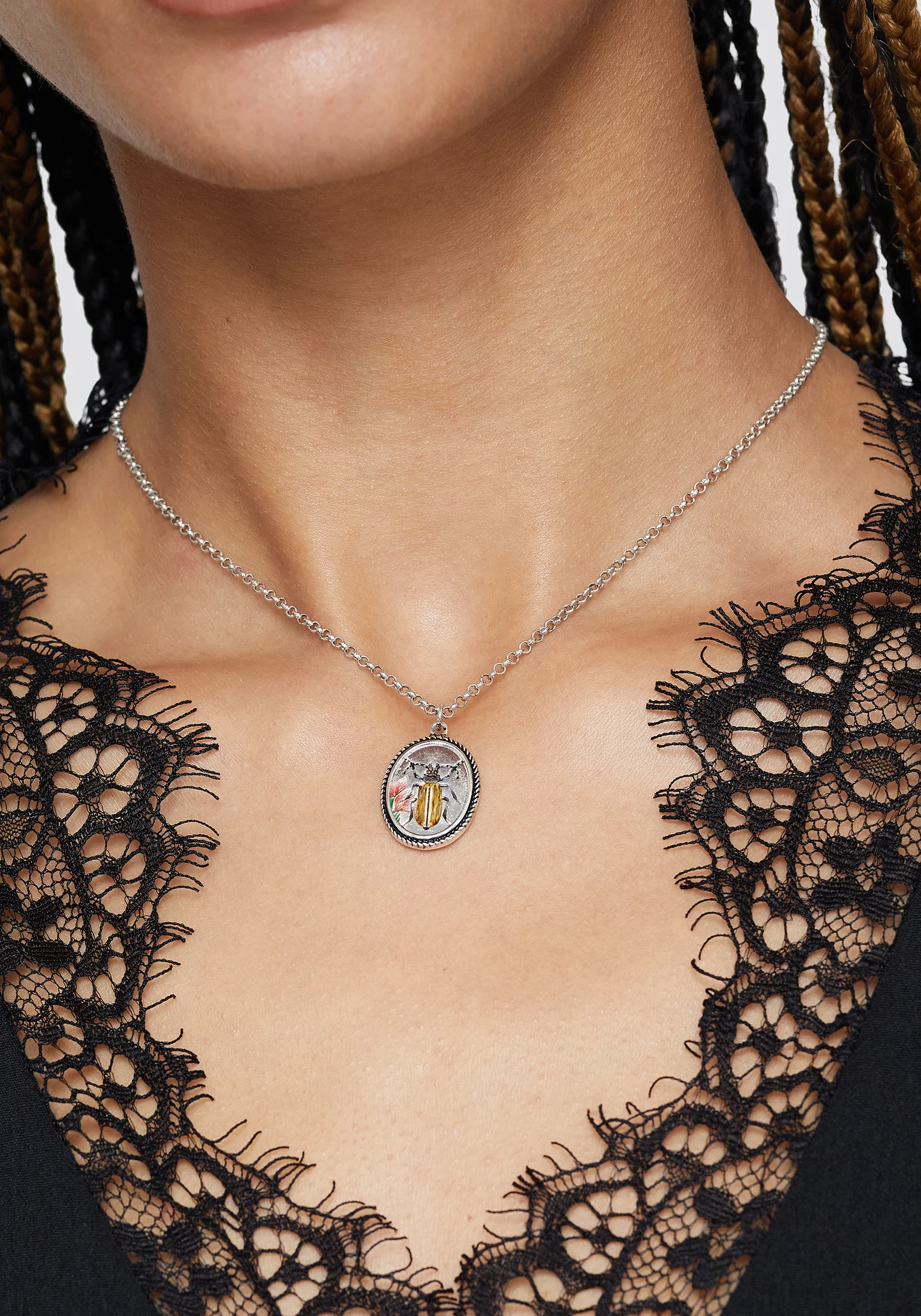 Sessile Bug Necklace - Silver - Image 3