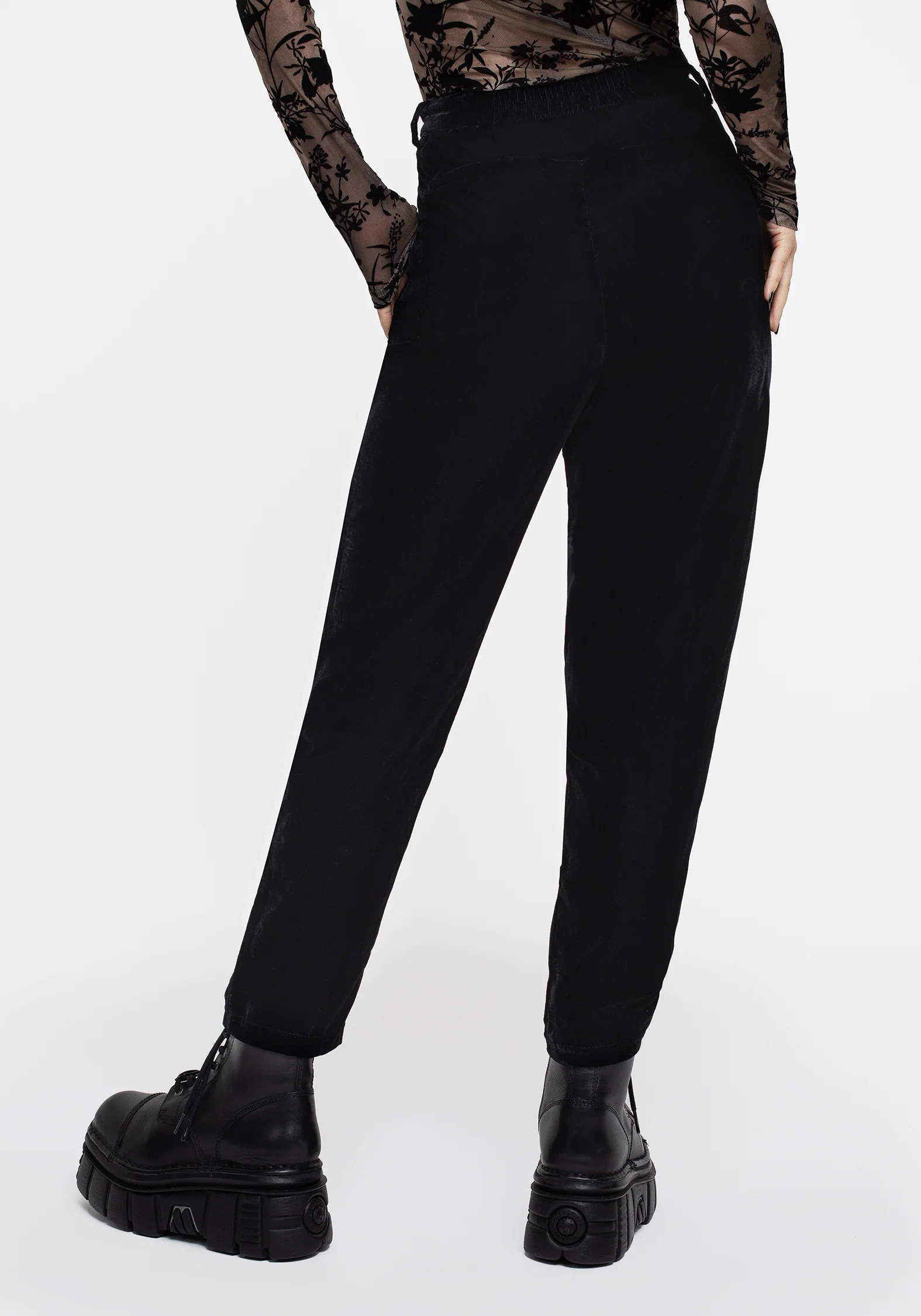 Shadow Velour Tapered Trousers - Image 3