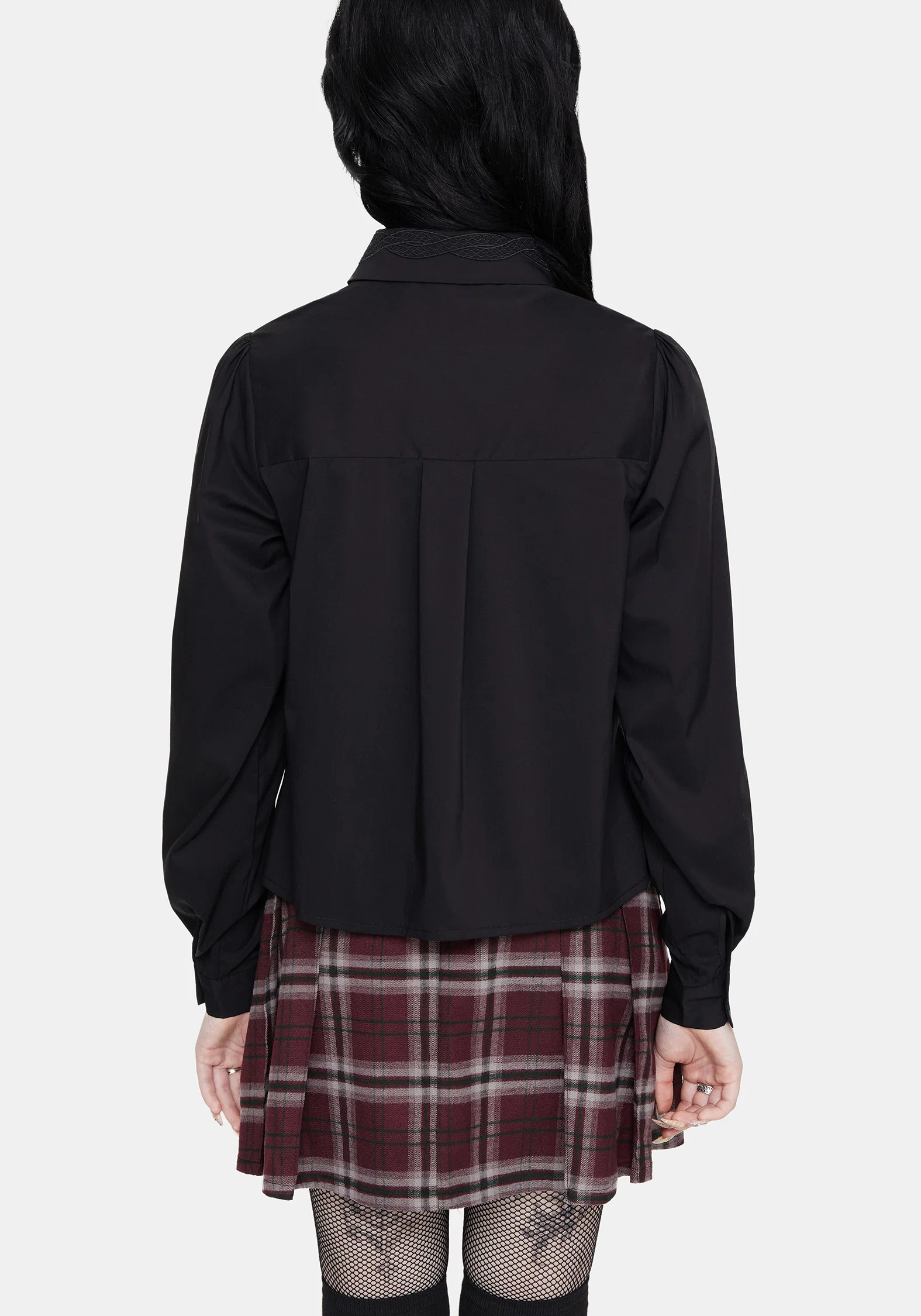 Shadowbane Long Sleeve Button Up Snake Detail Shirt - Image 3