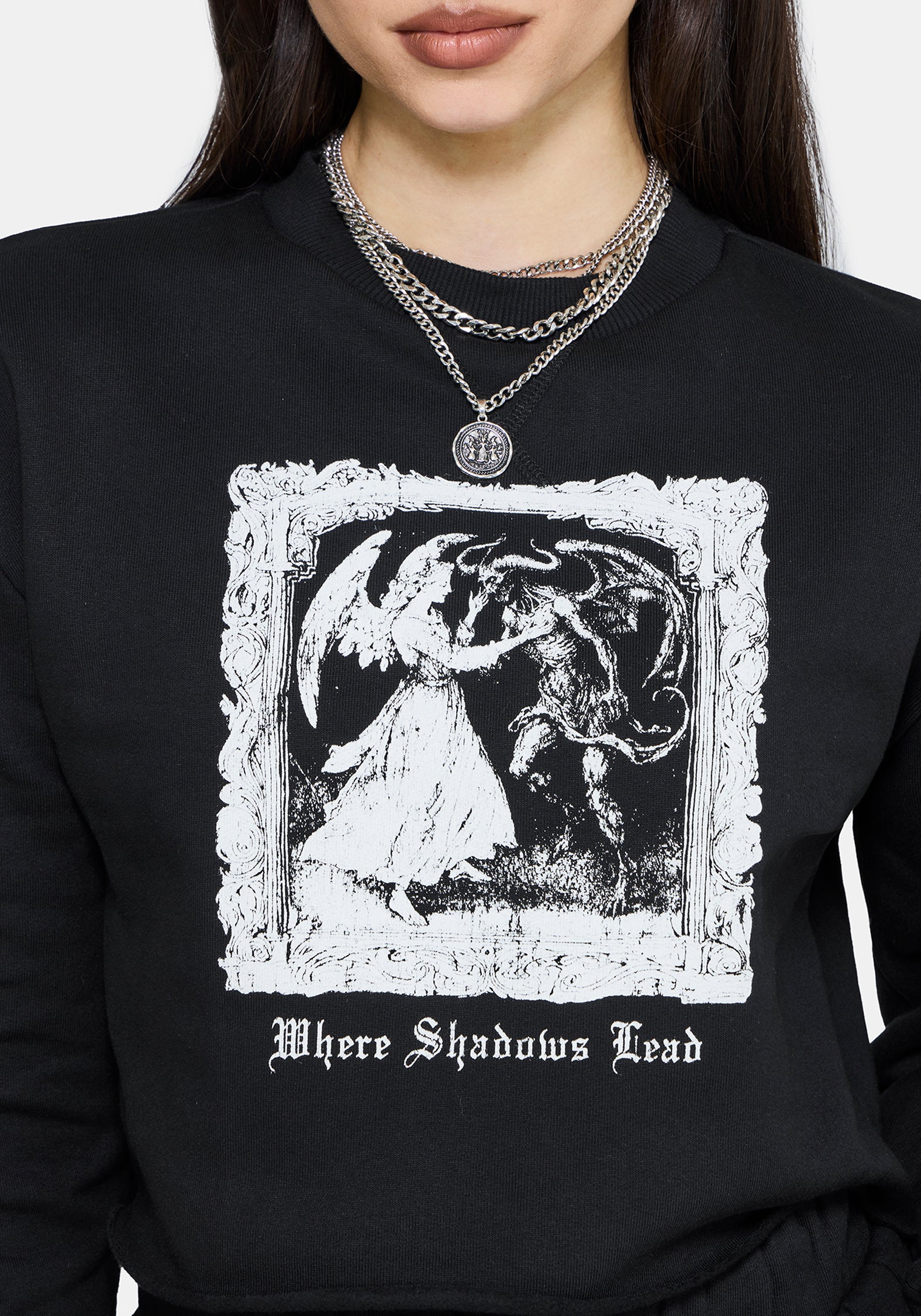 Shadows Crop Sweat Top - Image 2