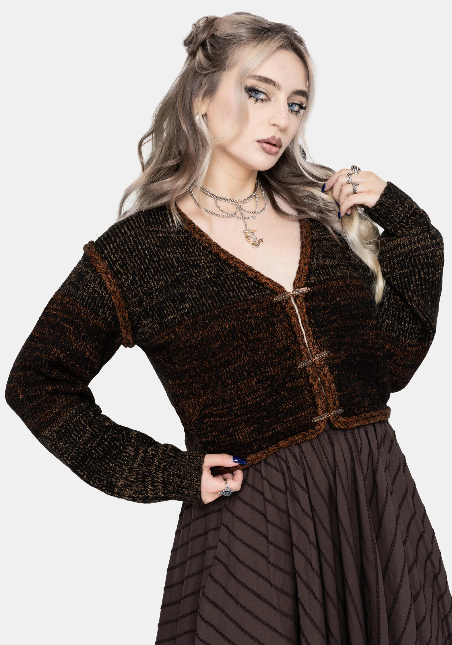 Shae Feather Clasp Knit Cardigan - Image 4