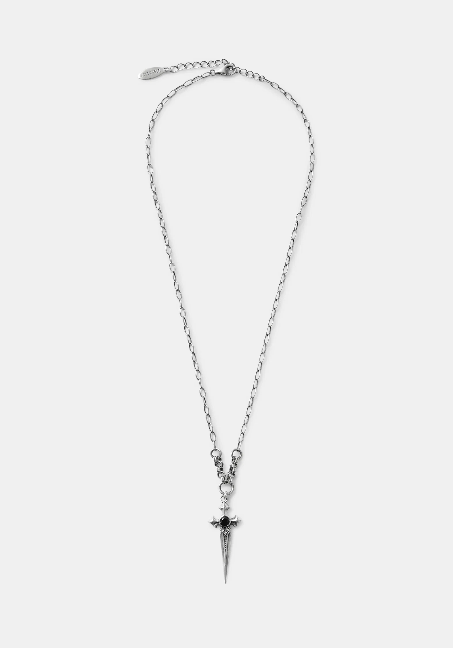 Sica Sword Sterling Silver Black Spinel Necklace - Image 5