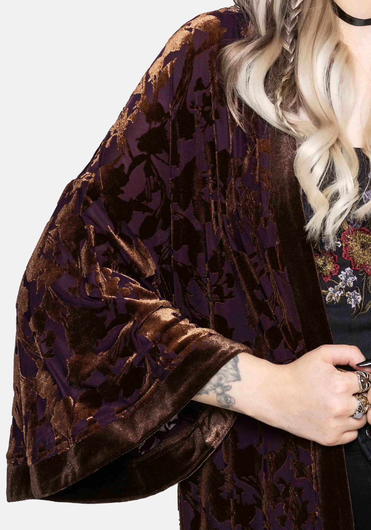 Sienna Devore Fringe Kimono - Image 2