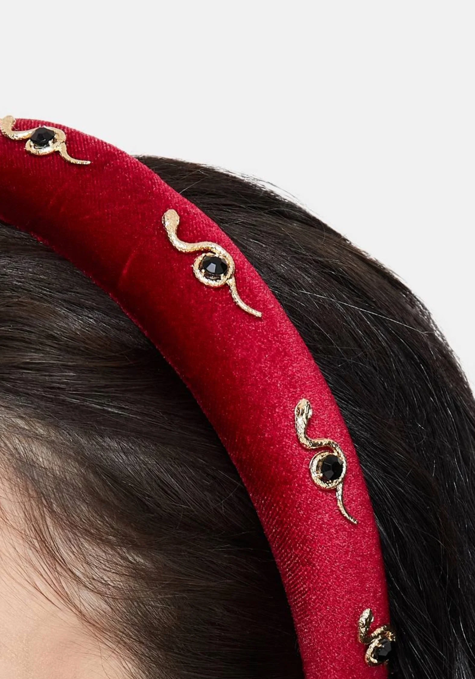 Silas Snake Velvet Padded Aliceband - Image 2