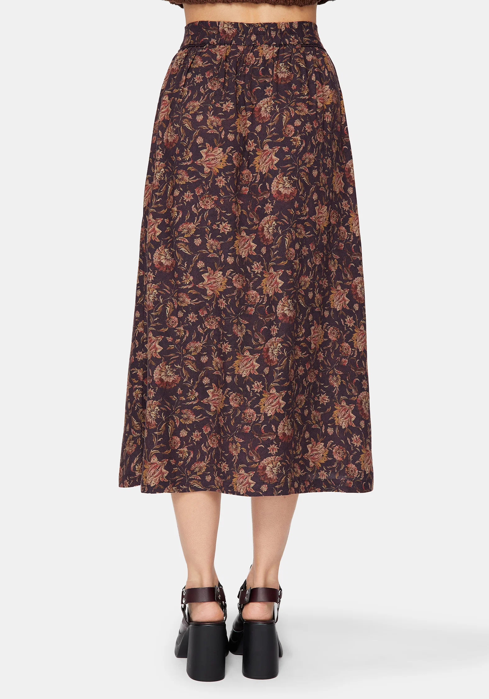 Skye Button Down Midi Skirt - Image 3