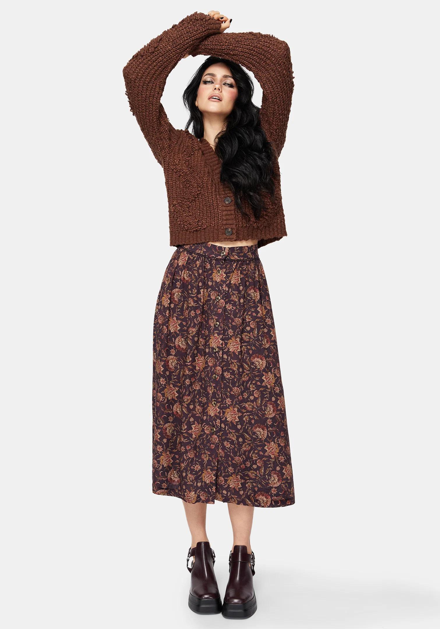 Skye Button Down Midi Skirt - Image 5