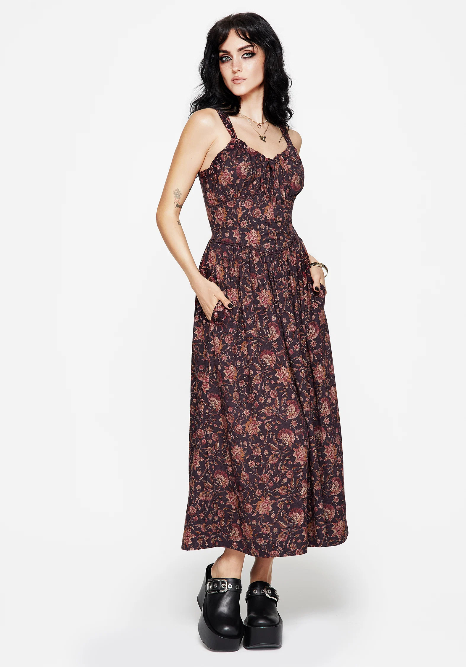 Skye Shirred Back Midaxi Dress - Image 8