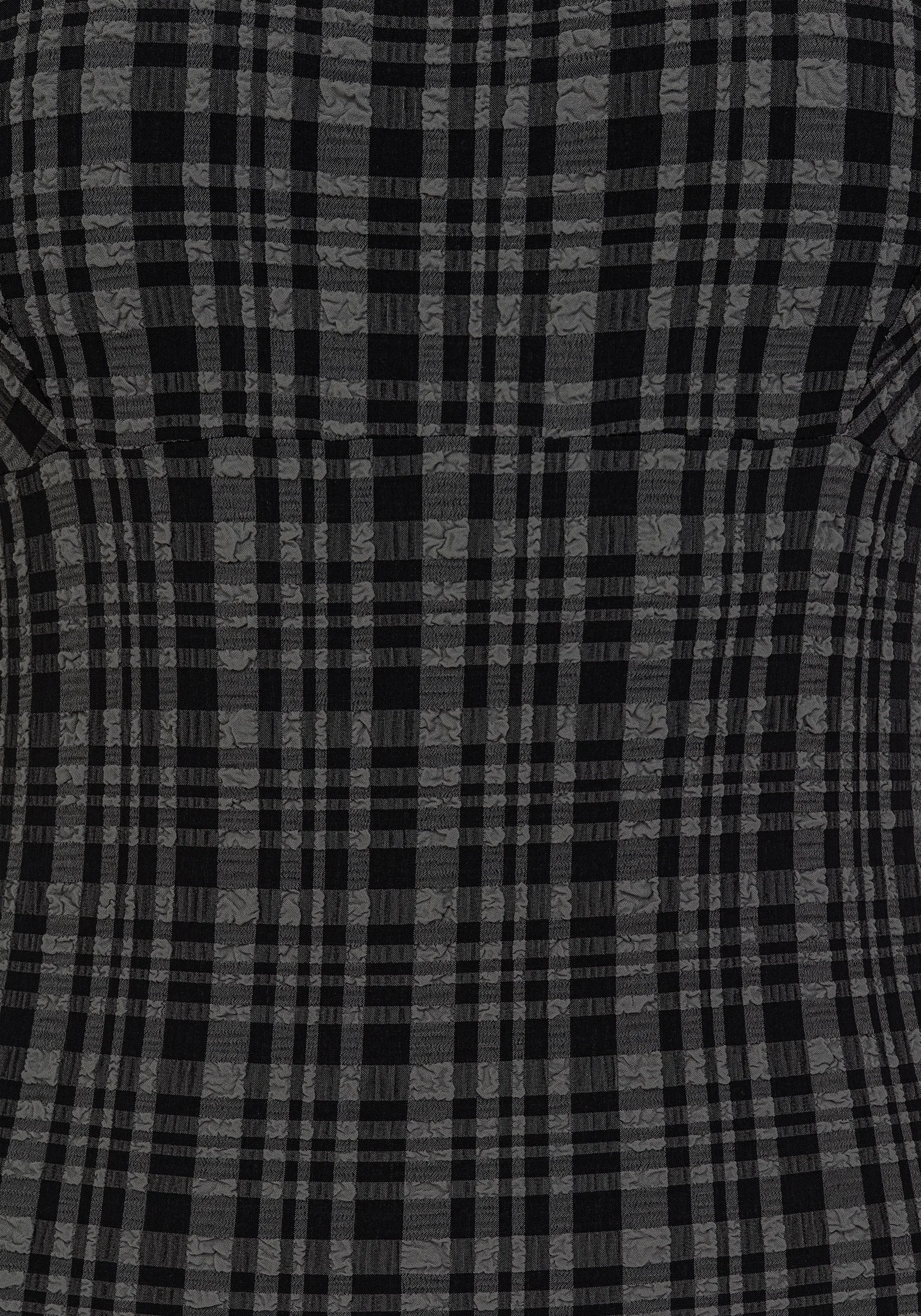 Slate Textured Check Square Neck Swimsuit - Image 2