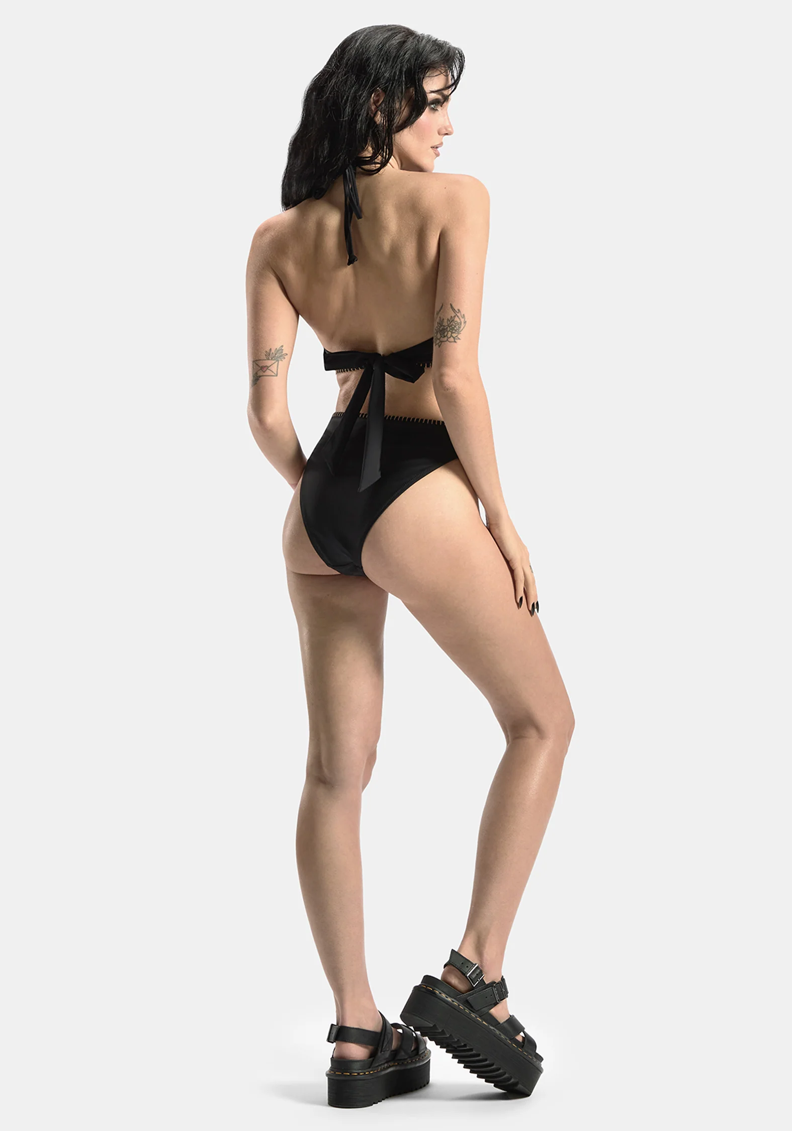 Sola Embroidered Halter Tie Back Bikini Top - Image 8