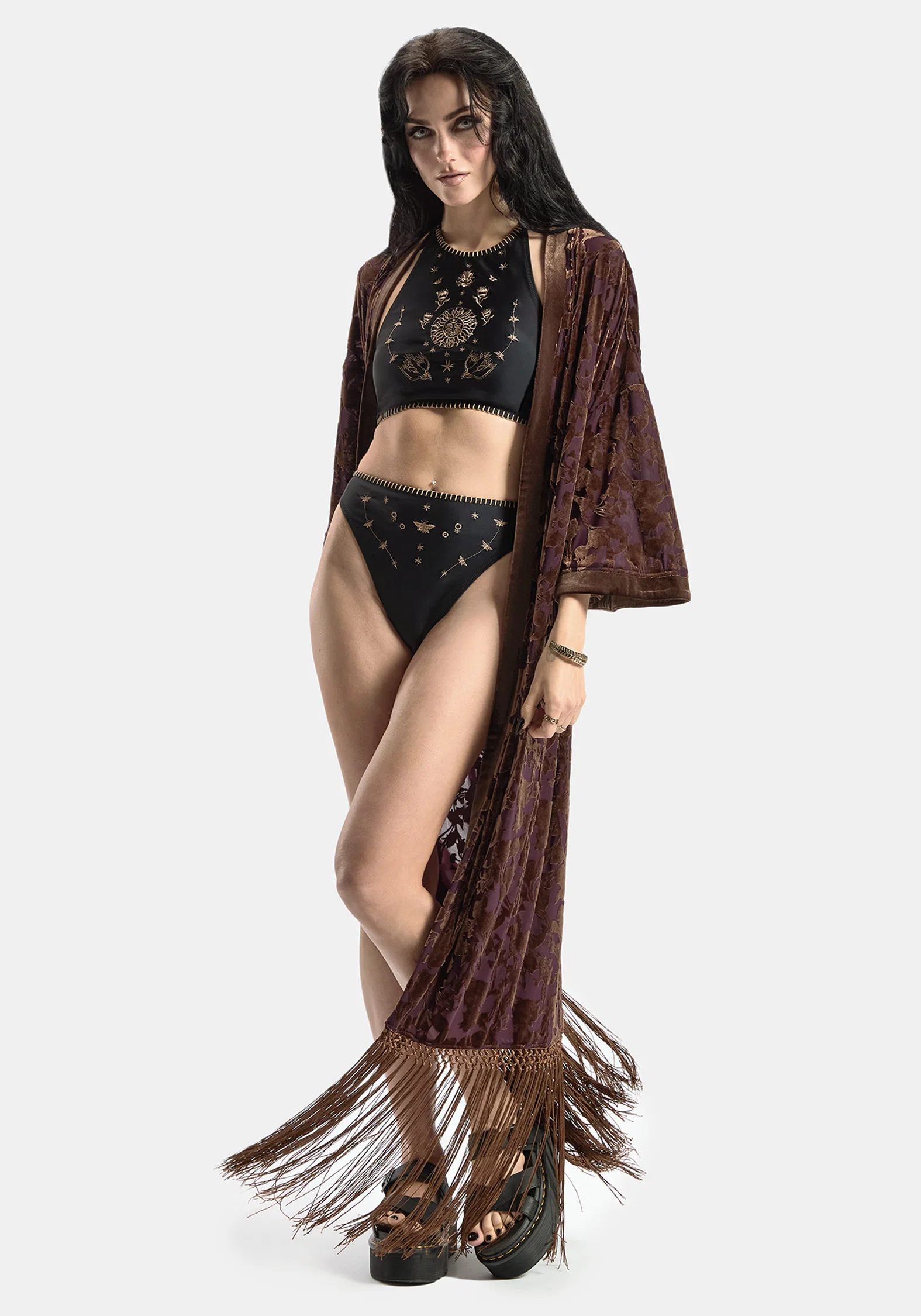 Sola Embroidered High Waist Bikini Bottom - Image 5