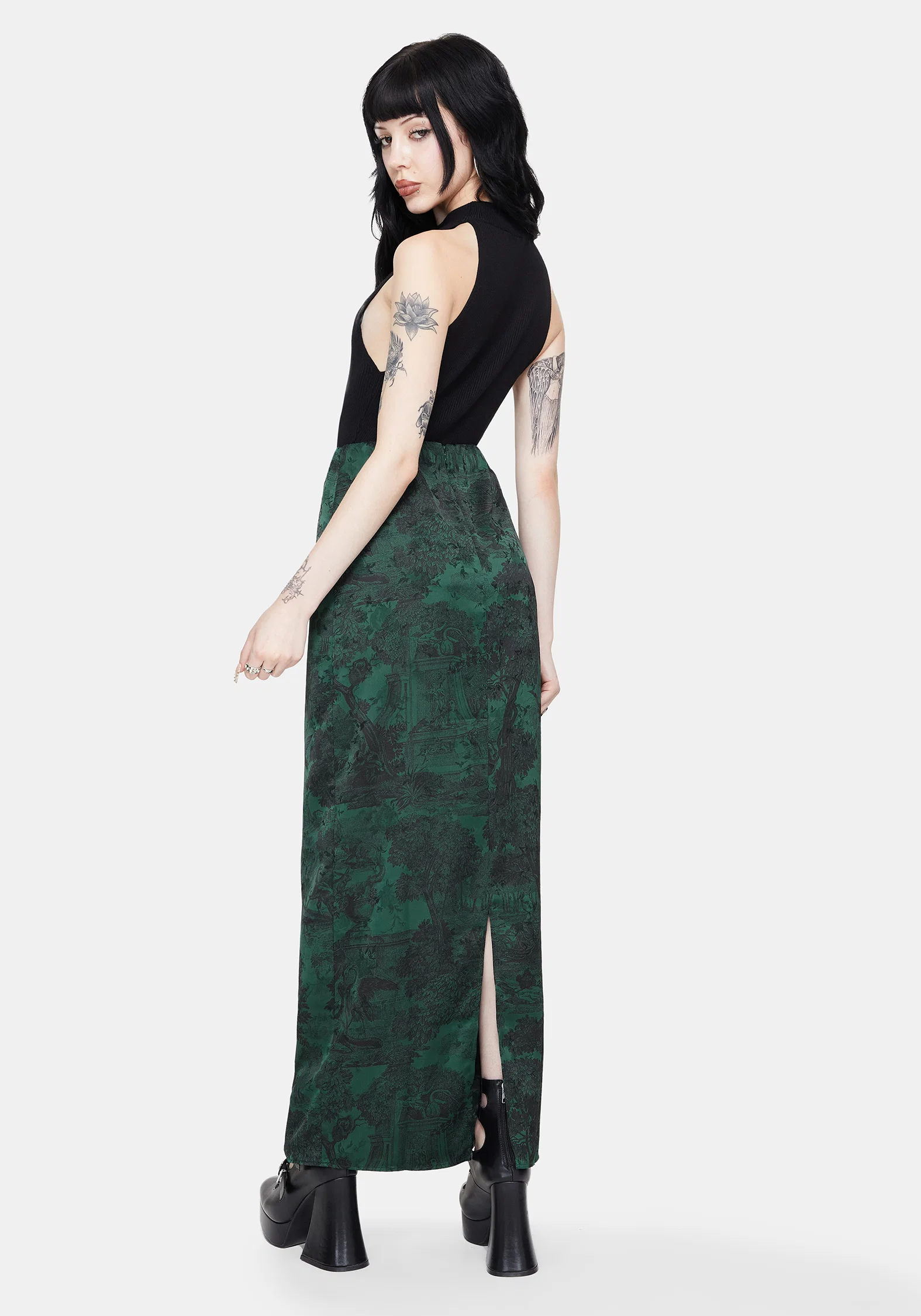 Solara Toile Print Maxi Skirt - Image 3
