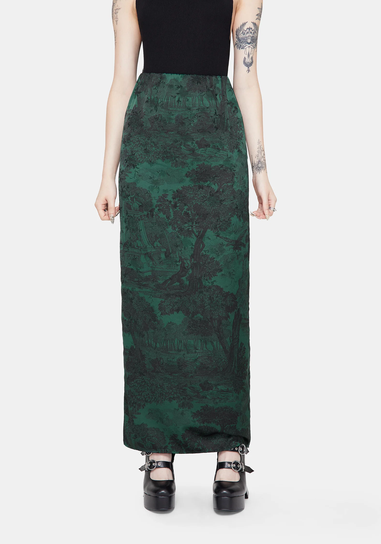 Solara Toile Print Maxi Skirt - Image 4