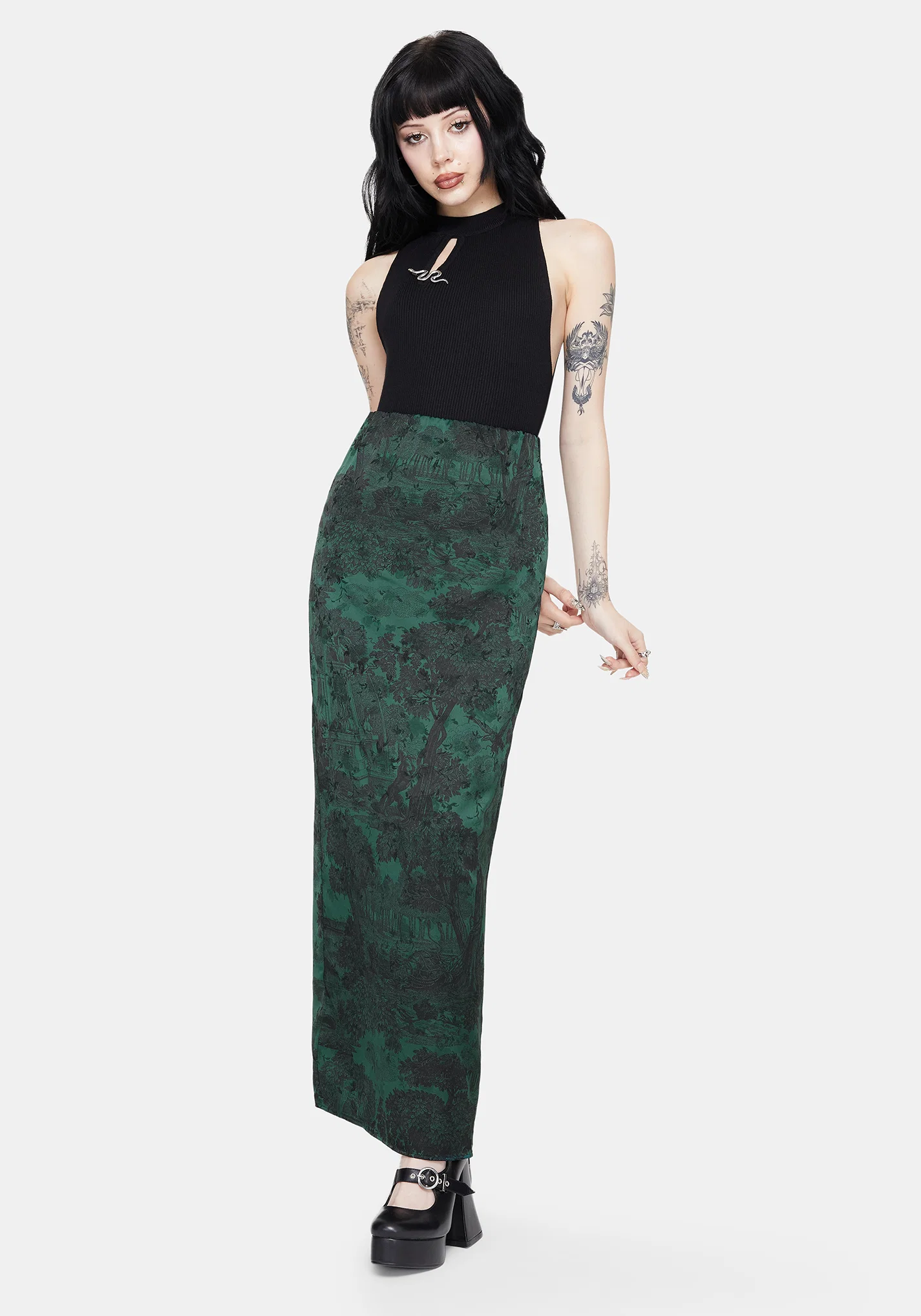 Solara Toile Print Maxi Skirt - Image 5
