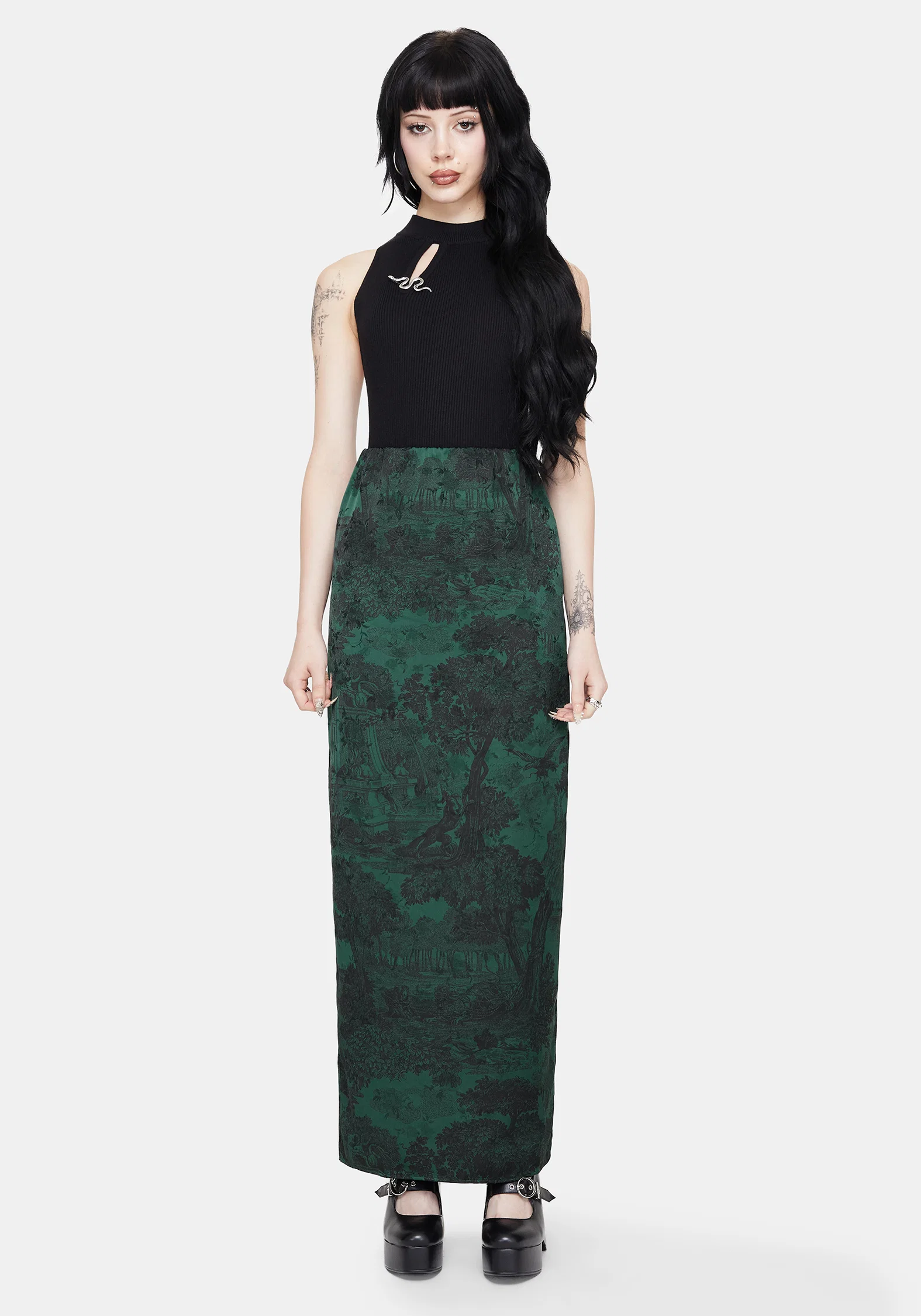 Solara Toile Print Maxi Skirt - Image 6