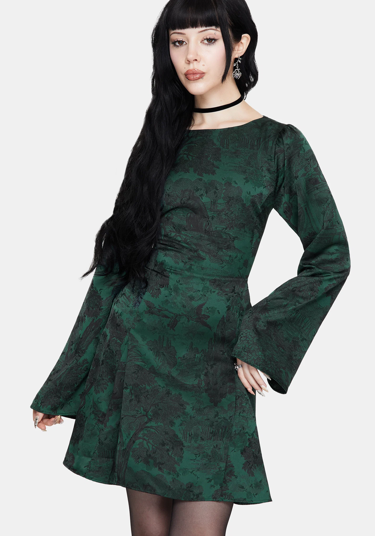 Solara Toile Print Mini Dress - Image 5
