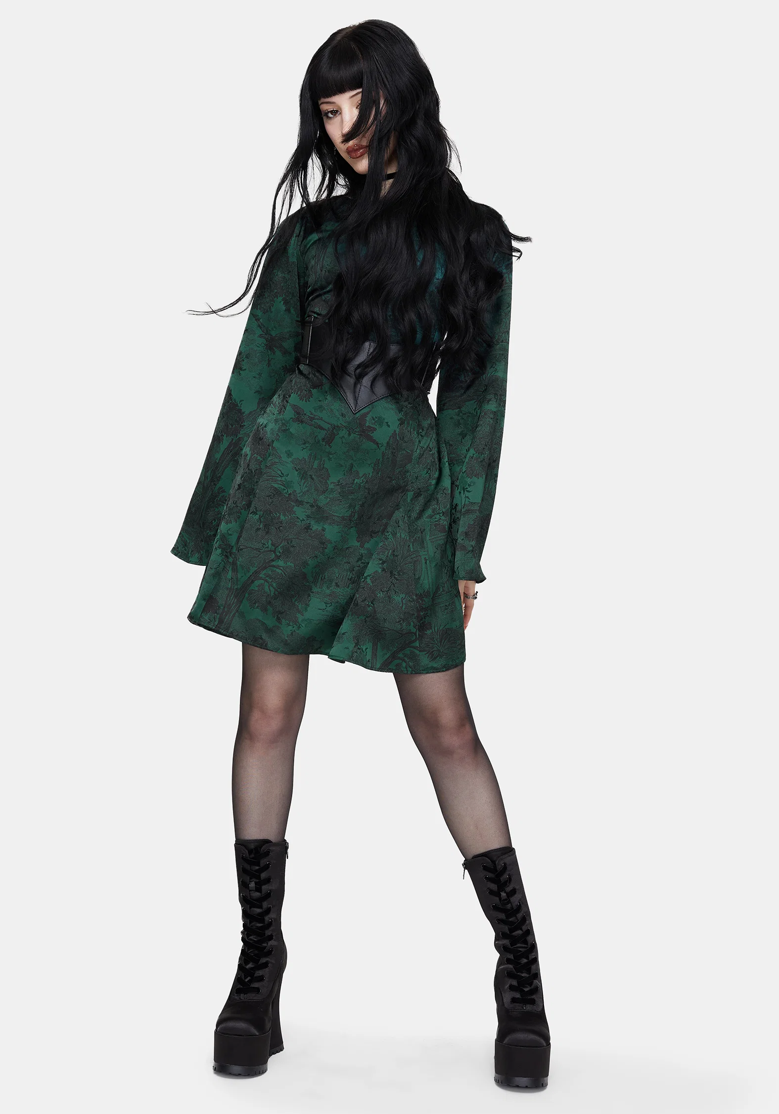 Solara Toile Print Mini Dress - Image 6
