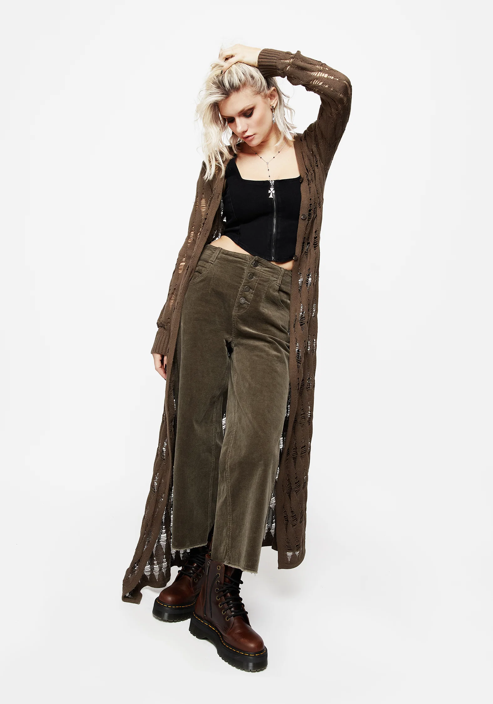Sophia Cable Twist Knit Cardigan - Image 4