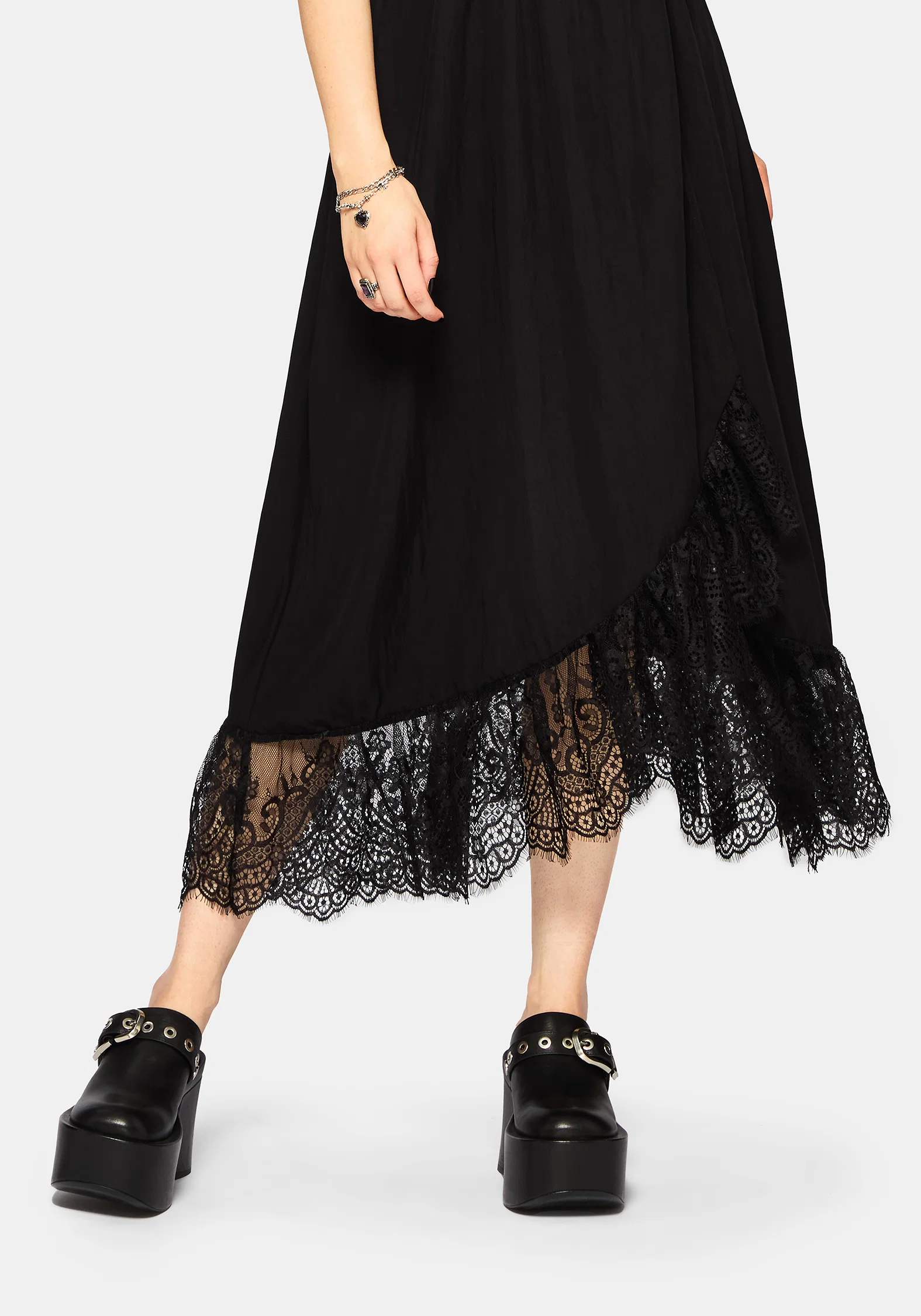 Sorelle Lace Hem Wrap Midaxi Dress - Image 2