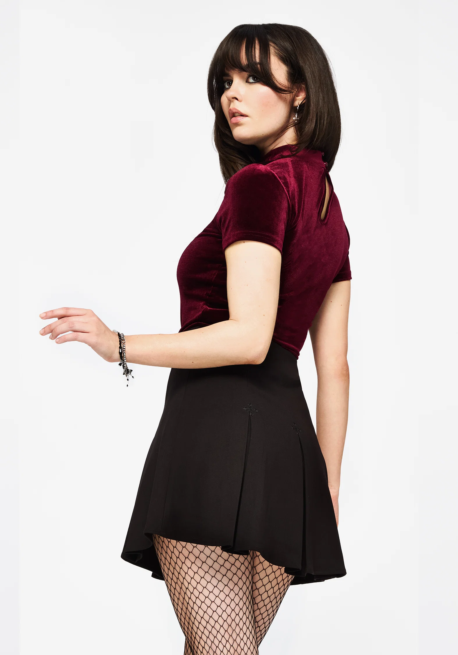 Soul Embroidered Pleated Mini Skirt - Image 3