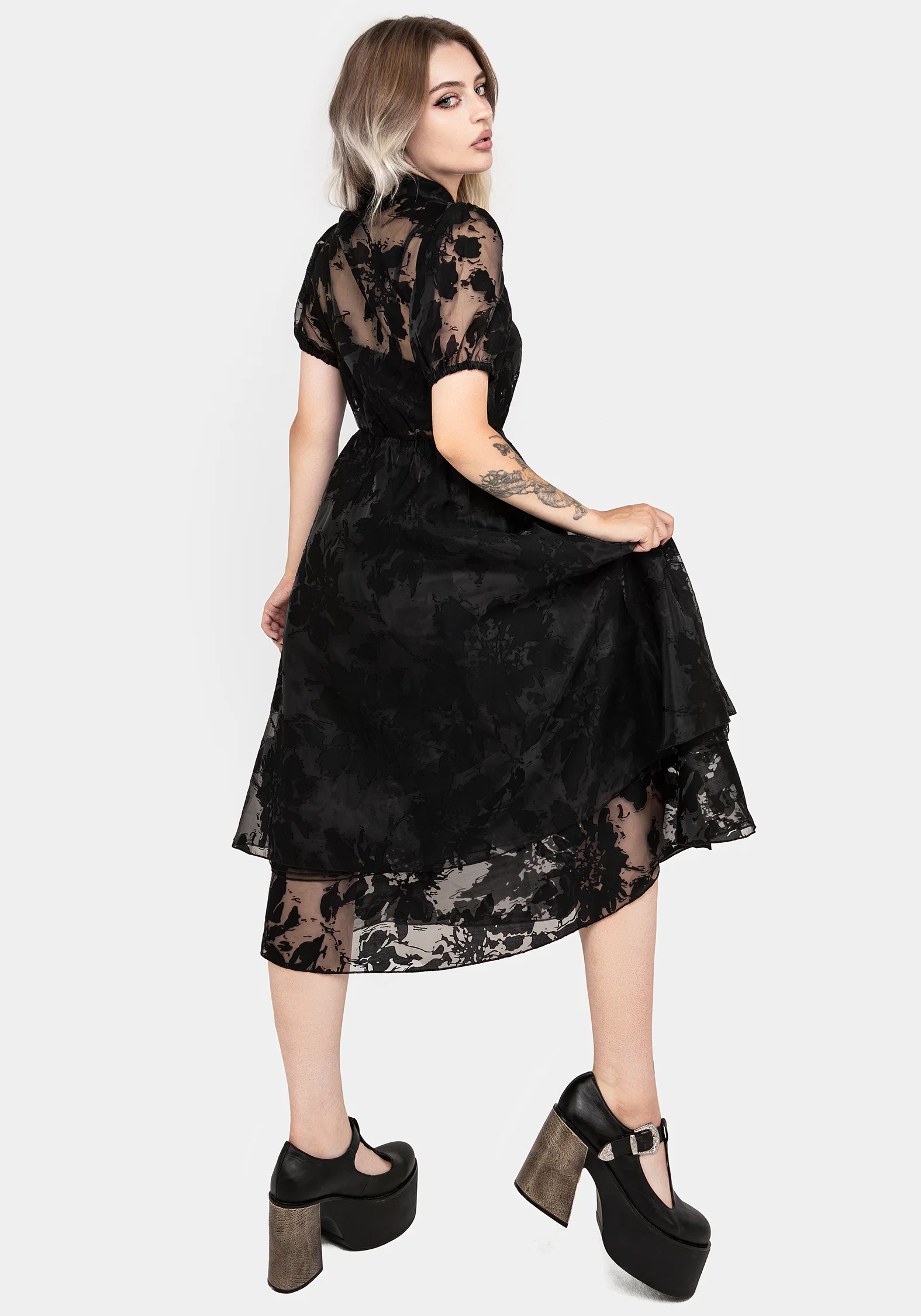 Spectre Layered Midi Shirt Dress - Image 3