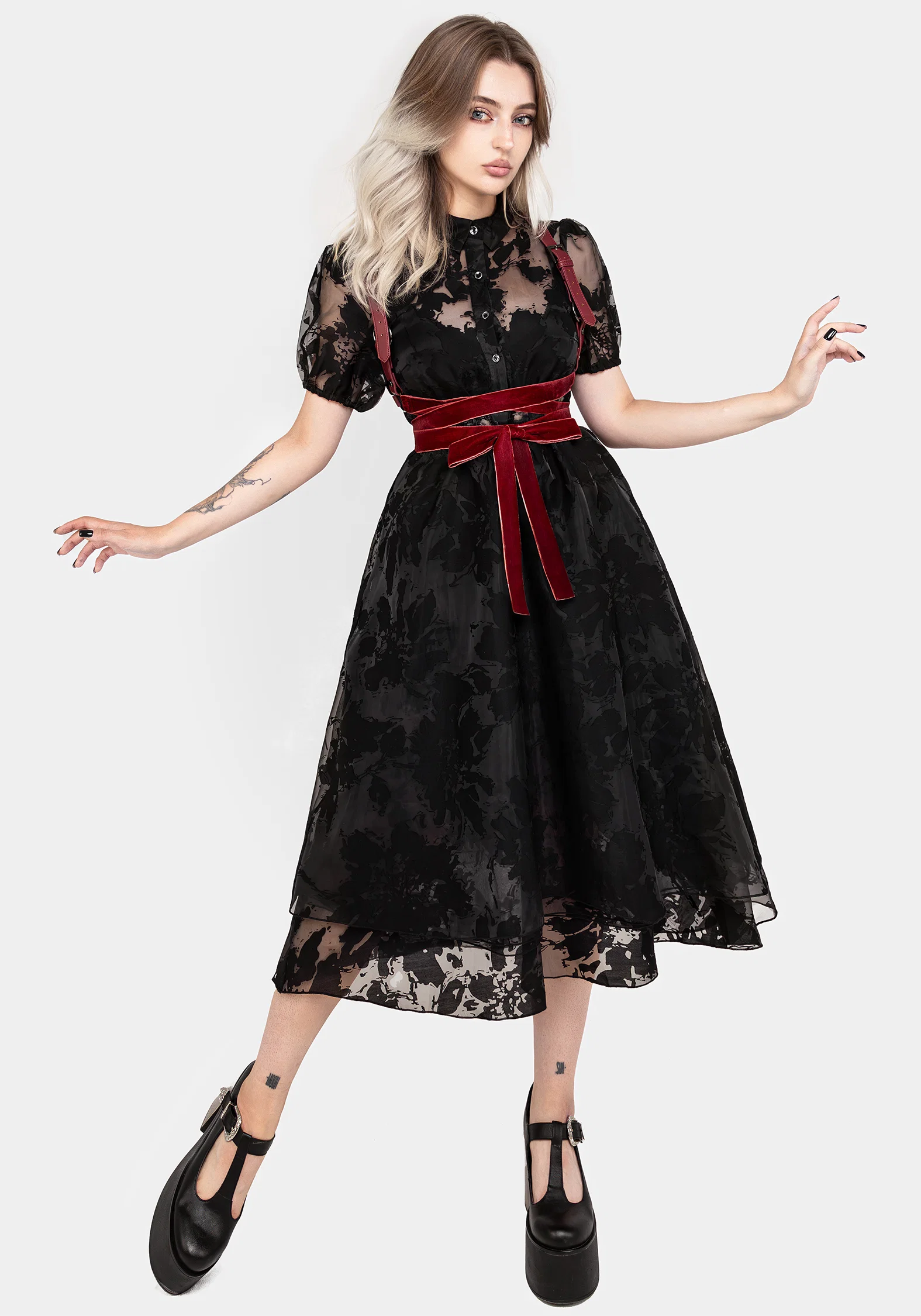Spectre Layered Midi Shirt Dress - Image 4