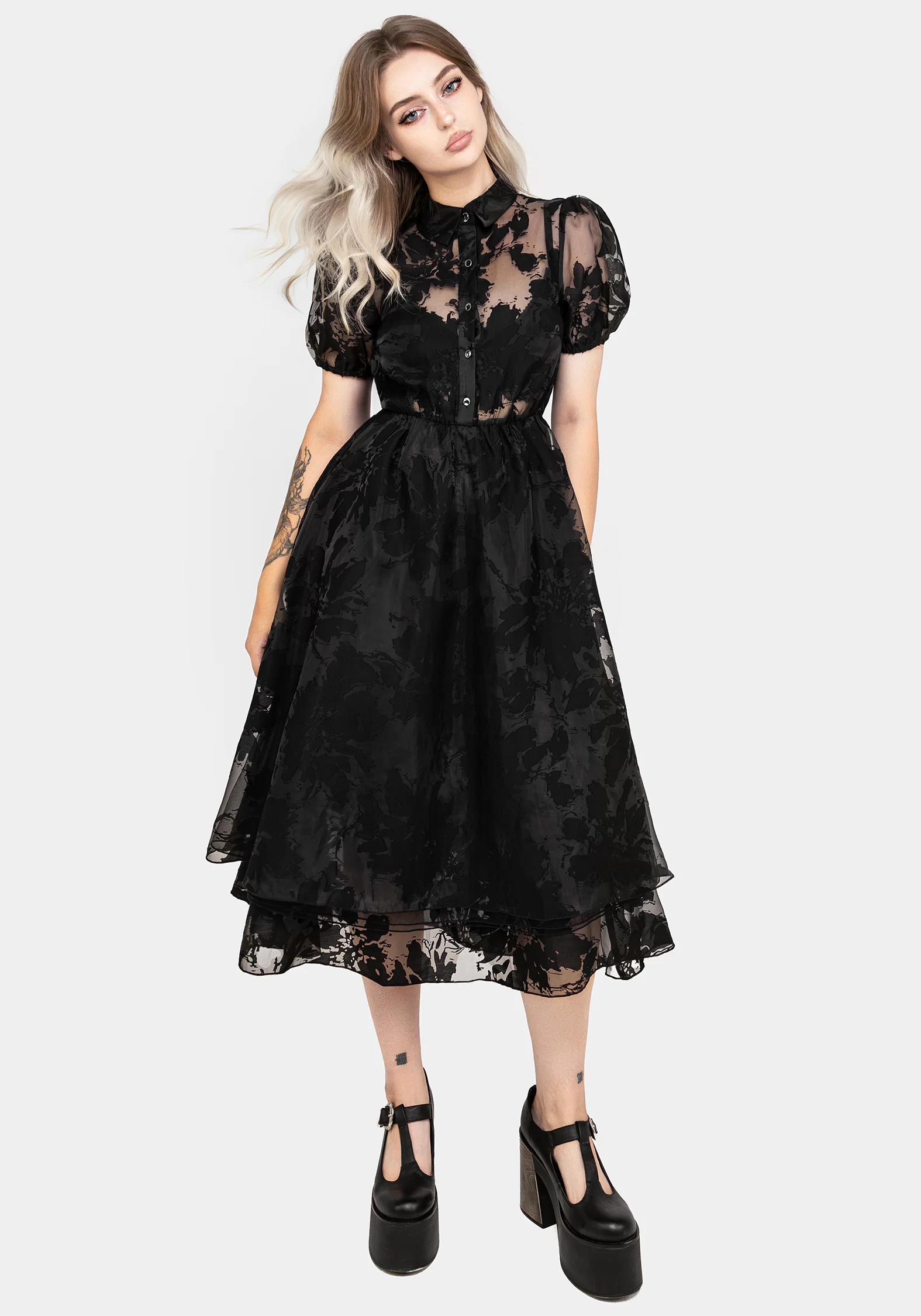 Spectre Layered Midi Shirt Dress - Image 6