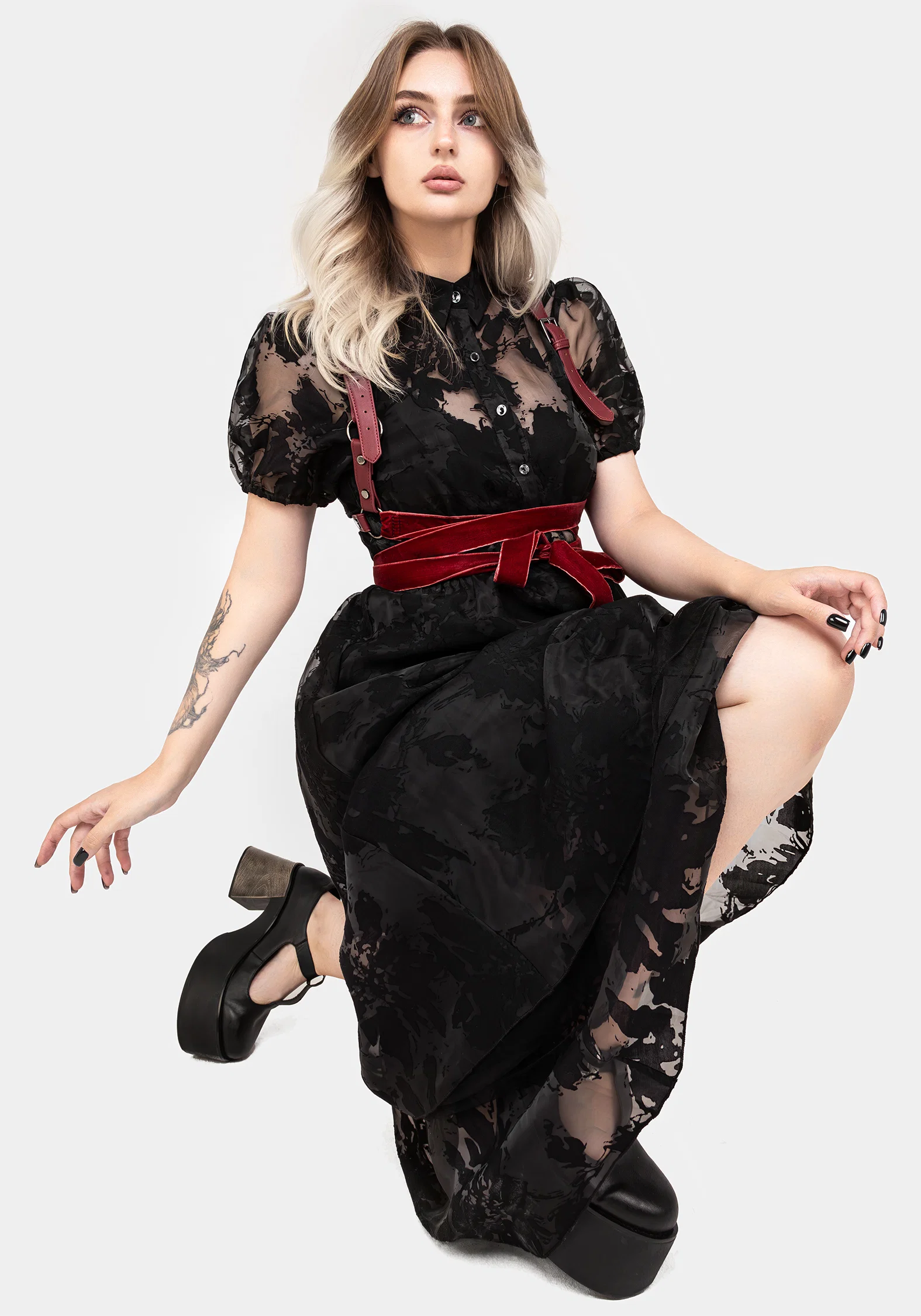 Spectre Layered Midi Shirt Dress - Image 7