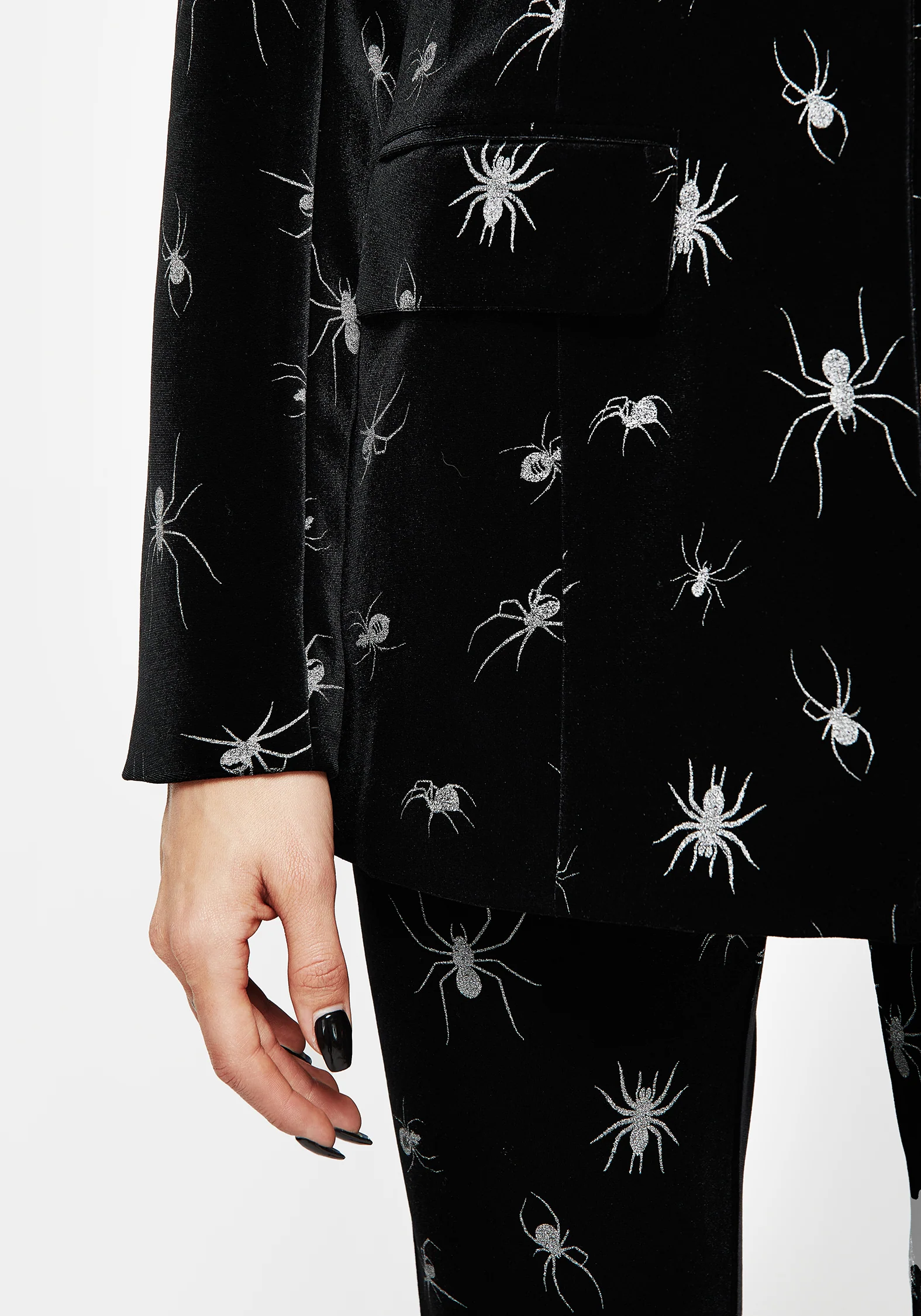 Spiro Foil Print Velour Blazer - Image 5
