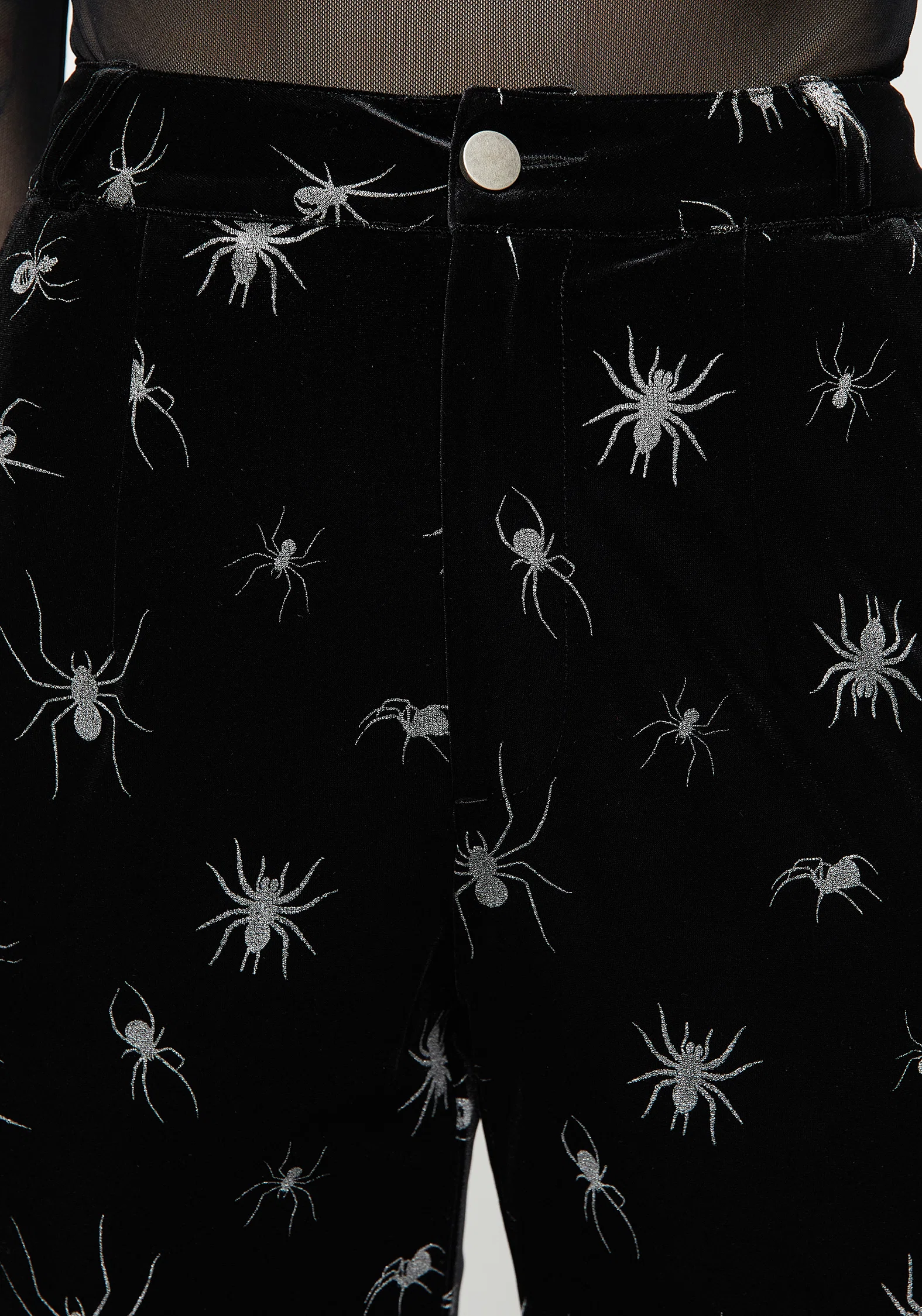 Spiro Foil Print Velour Flared Trousers - Image 2