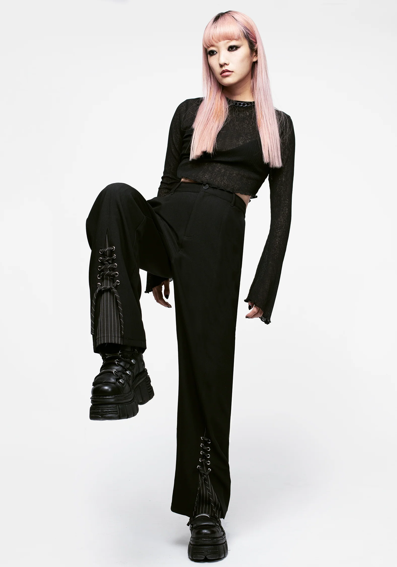 Split Lace Trousers - Image 10