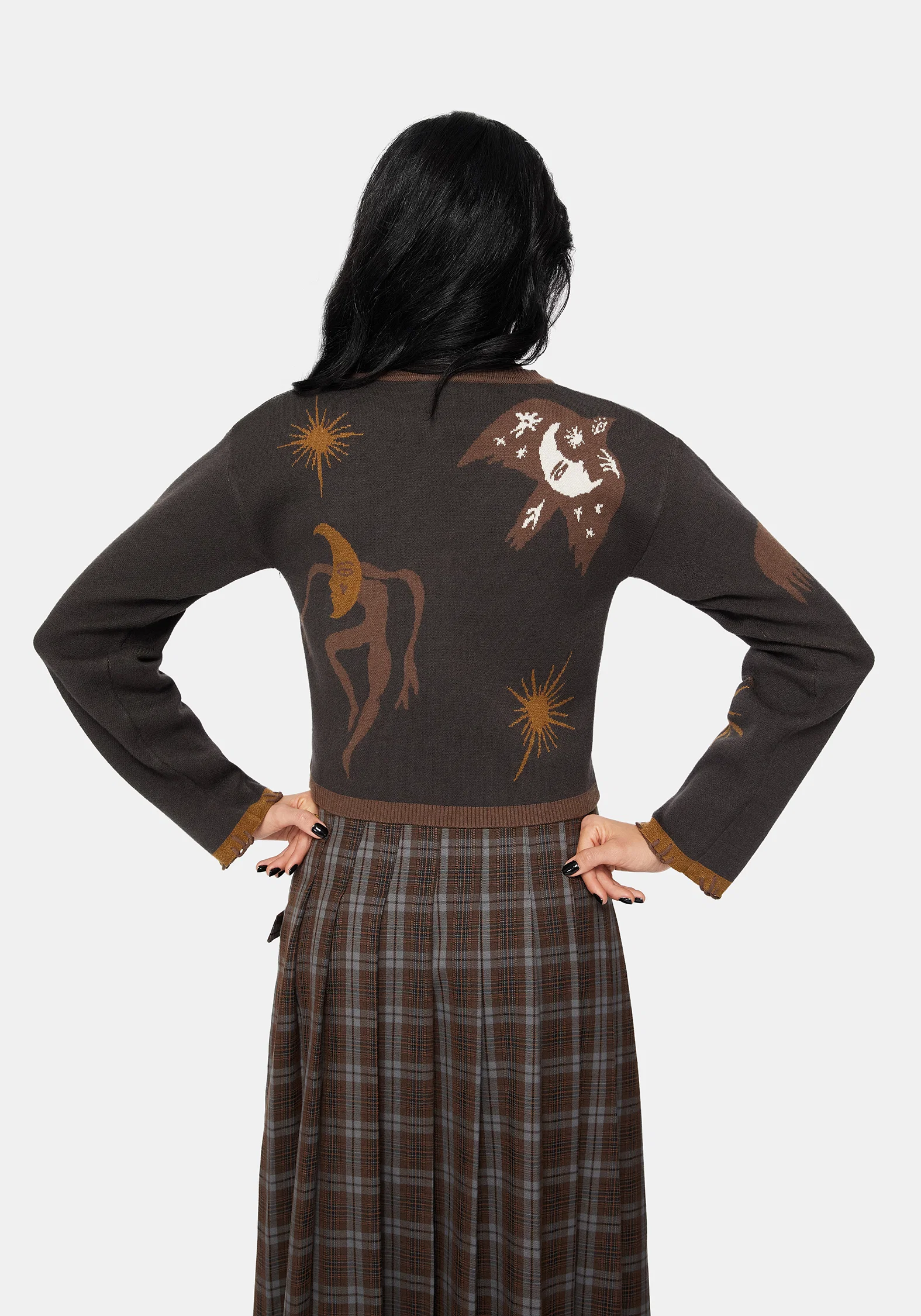 Starfall Moon Jacquard Knit Cardigan - Image 5