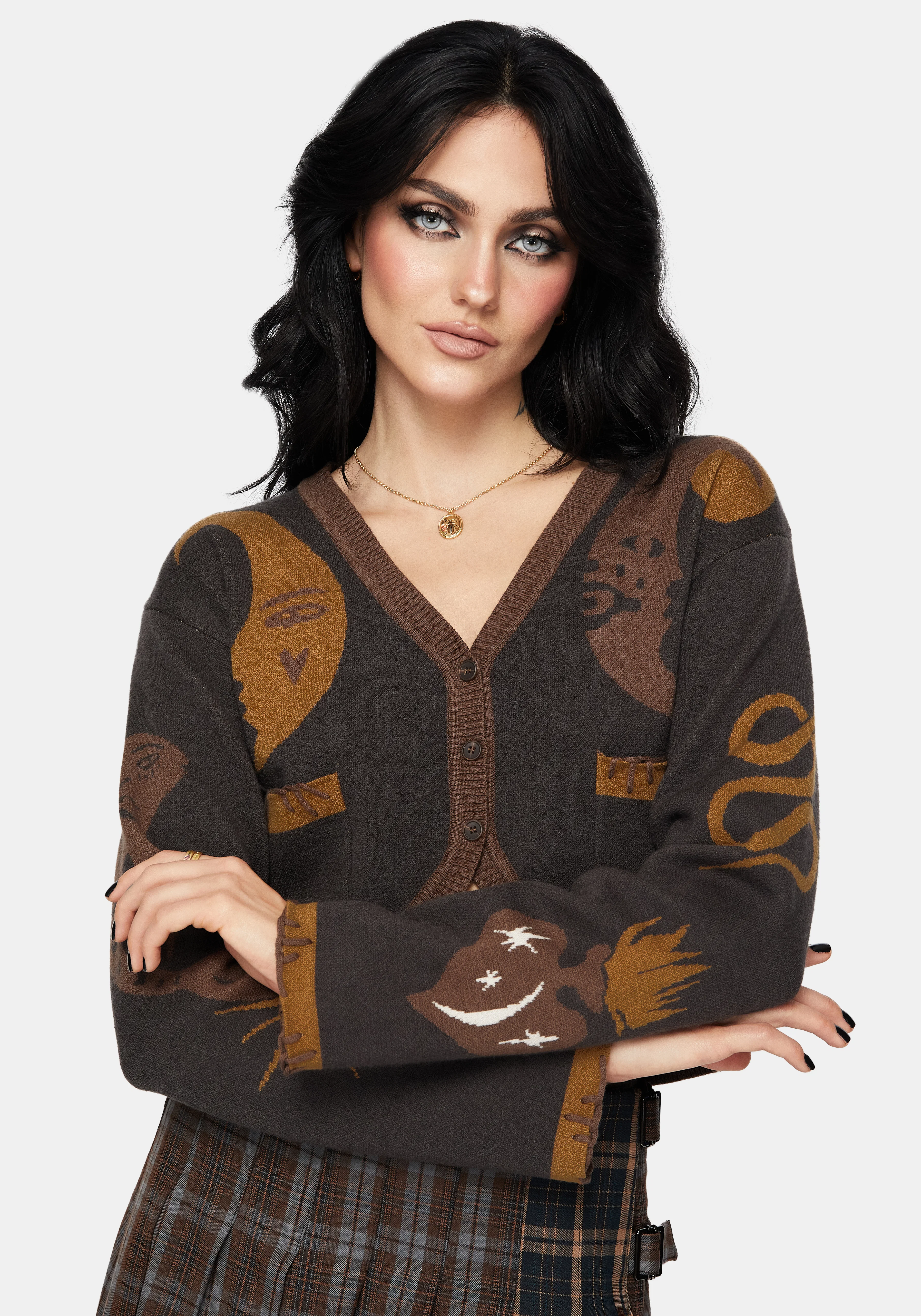 Starfall Moon Jacquard Knit Cardigan - Image 6