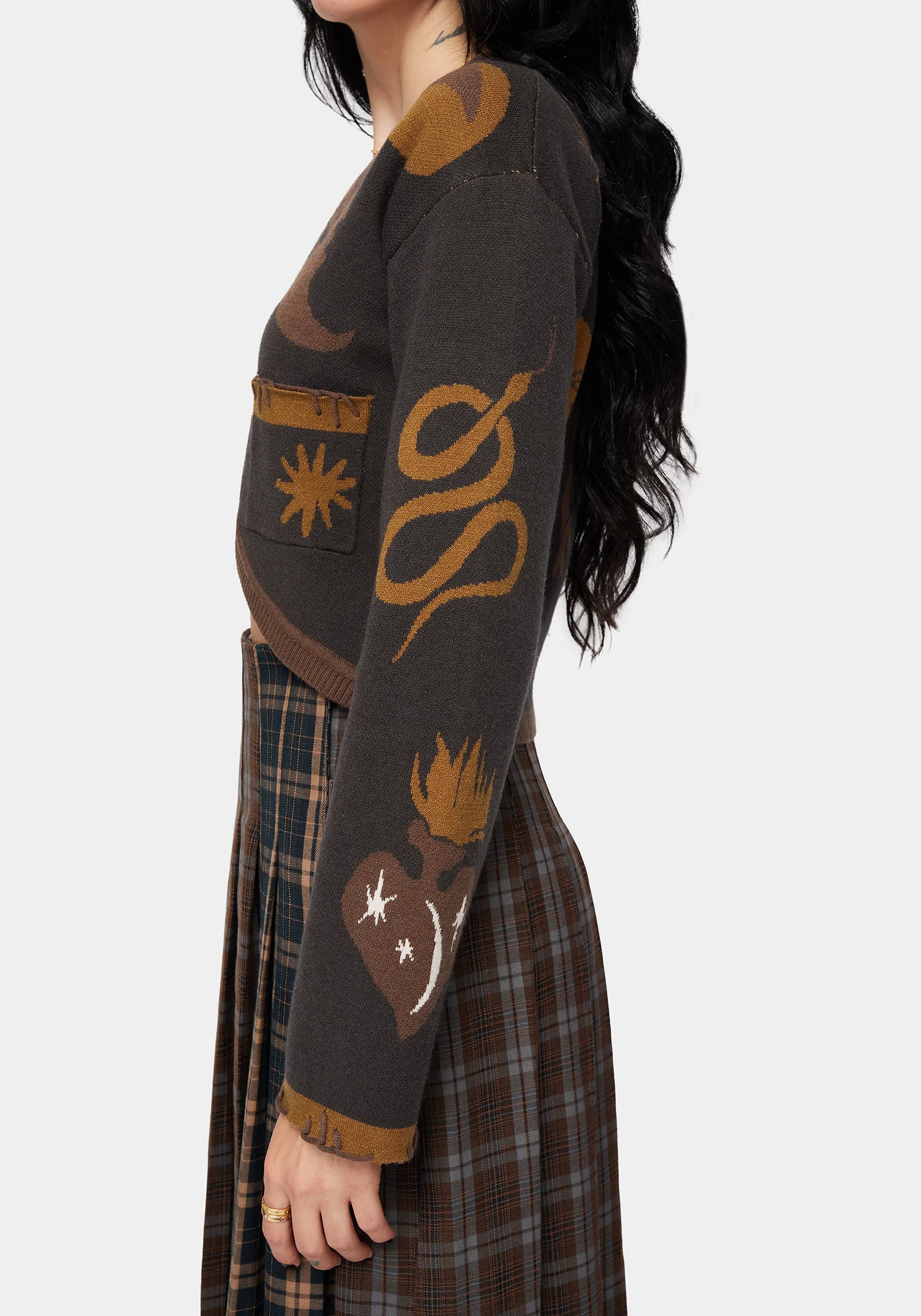 Starfall Moon Jacquard Knit Cardigan - Image 7