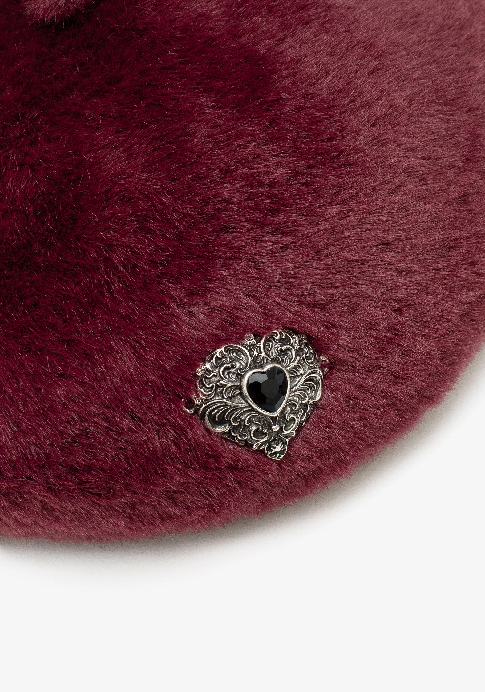 Stella Heart Brooch Beret - Image 7