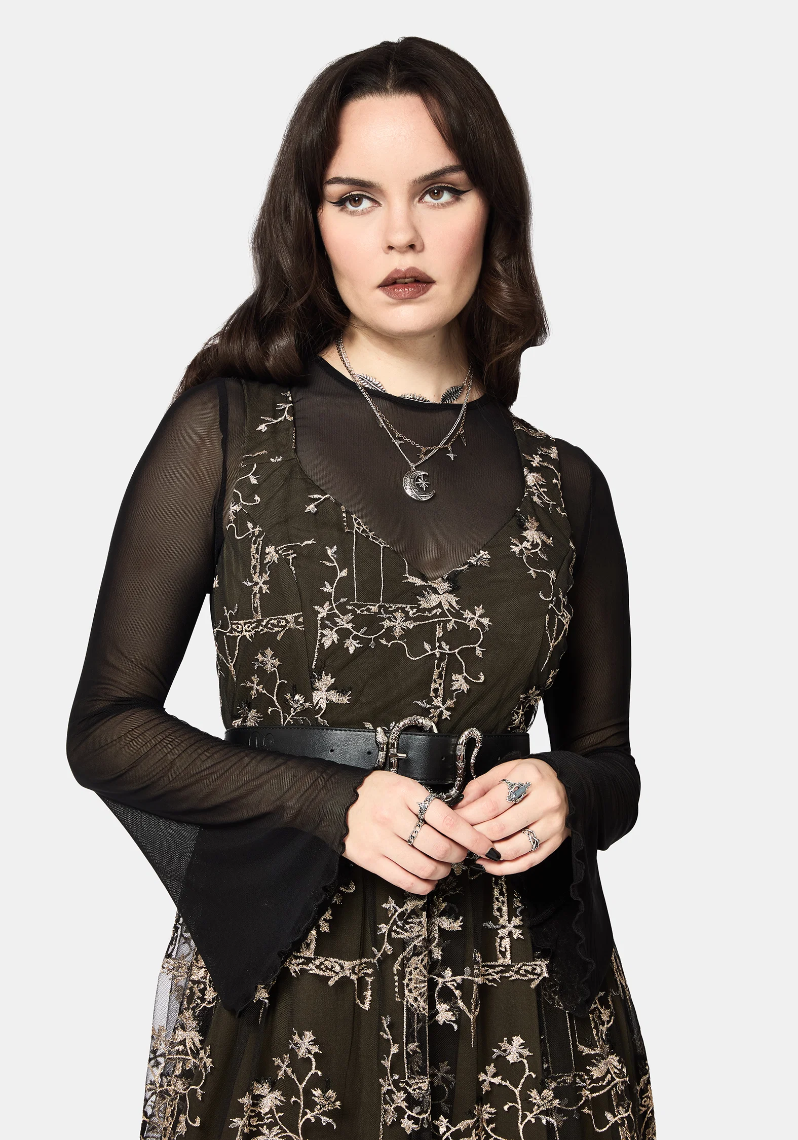 Stellar Vine Embroidery Midaxi Dress - Image 5