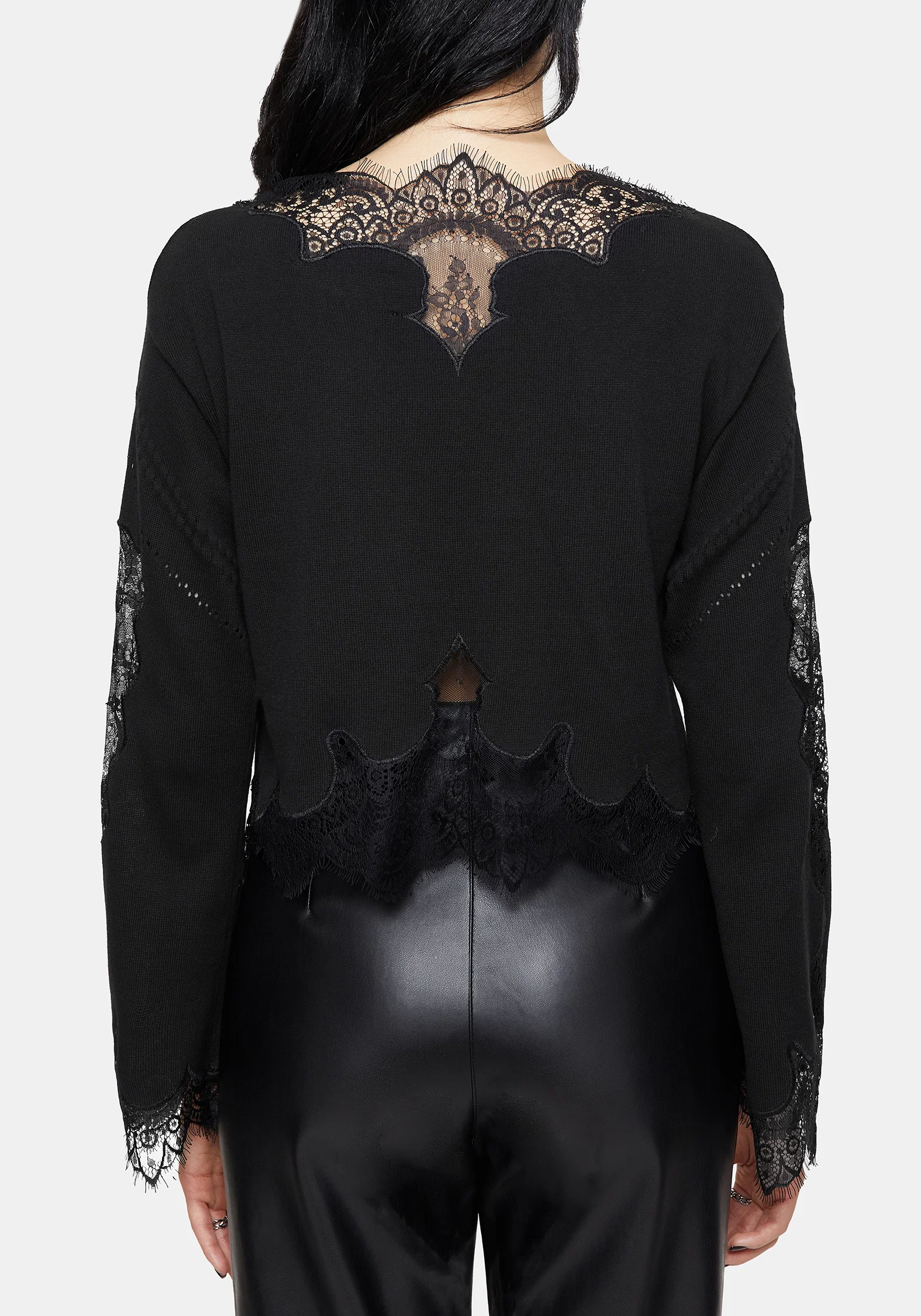 Stormwoken Pointelle Lace Detail Knit Jumper - Image 3