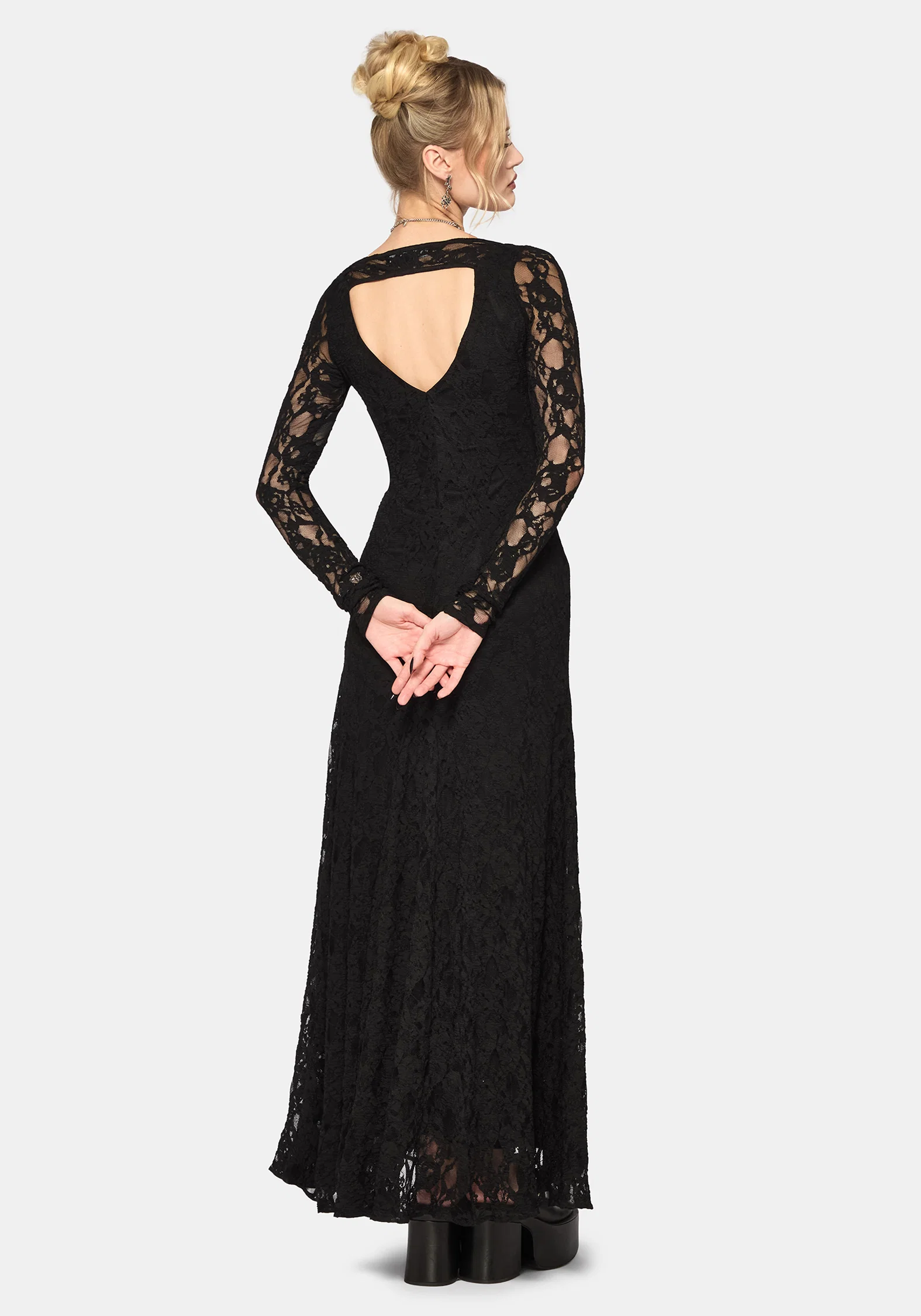 Stray Lace Long Sleeve Gown - Image 4
