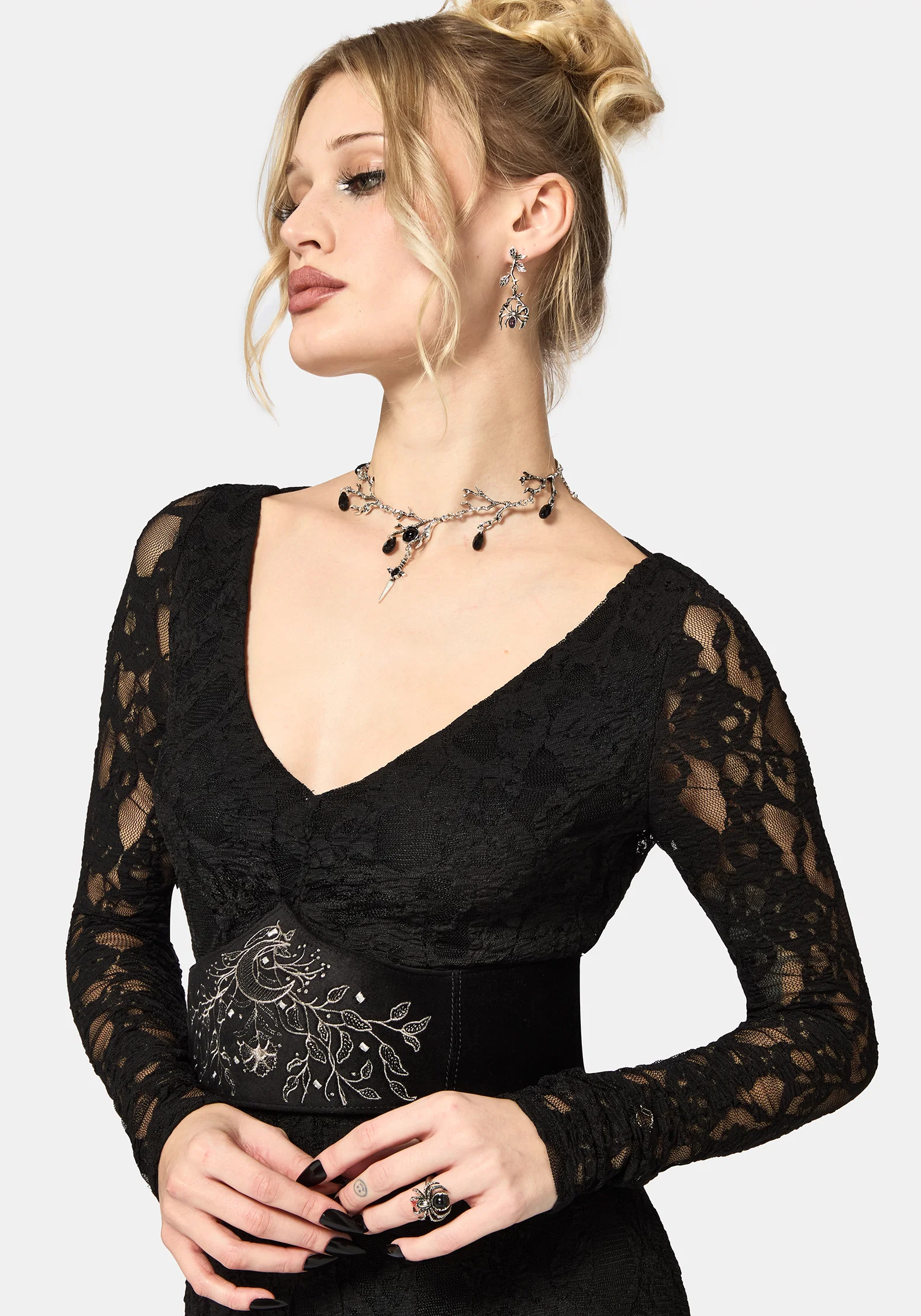 Stray Lace Long Sleeve Gown - Image 5