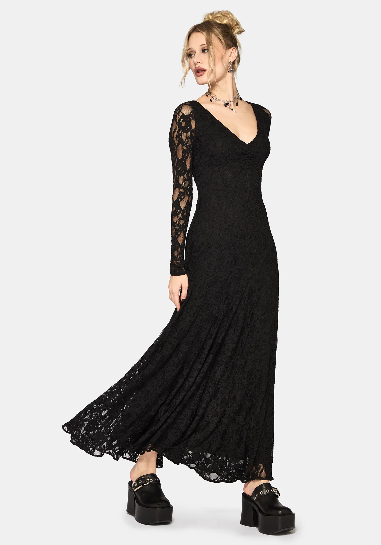 Stray Lace Long Sleeve Gown - Image 6