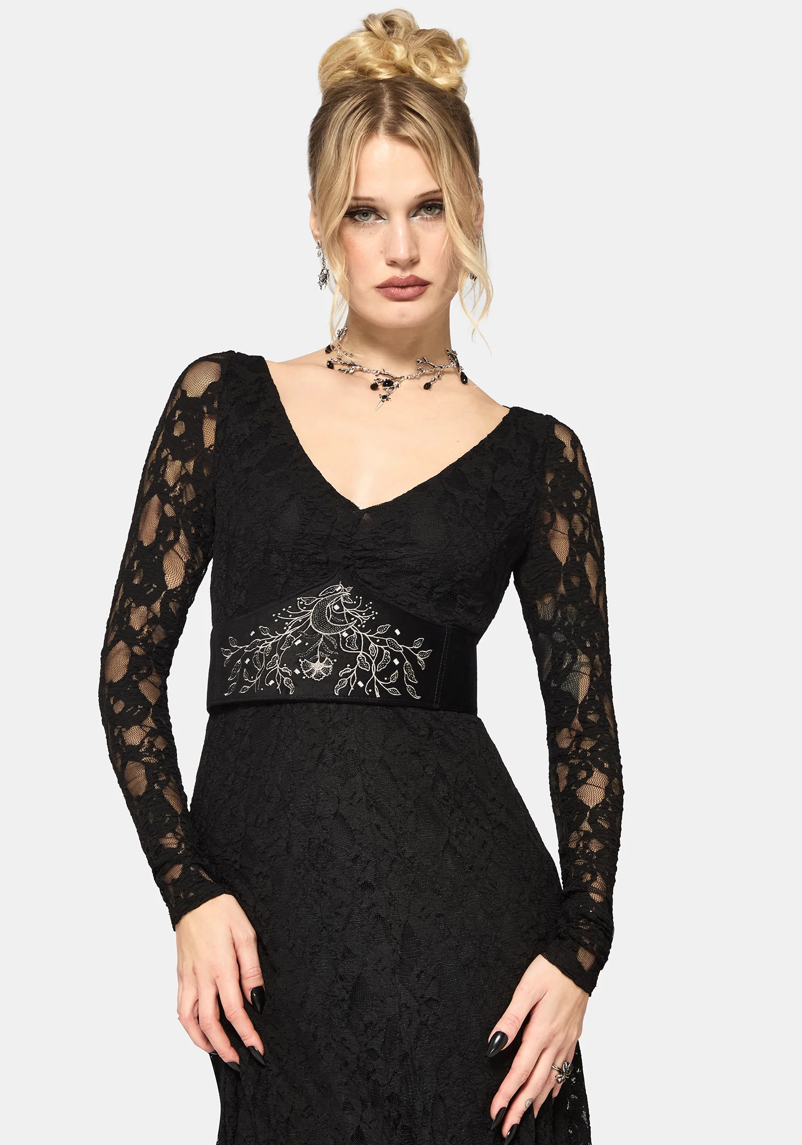 Stray Lace Long Sleeve Gown - Image 7