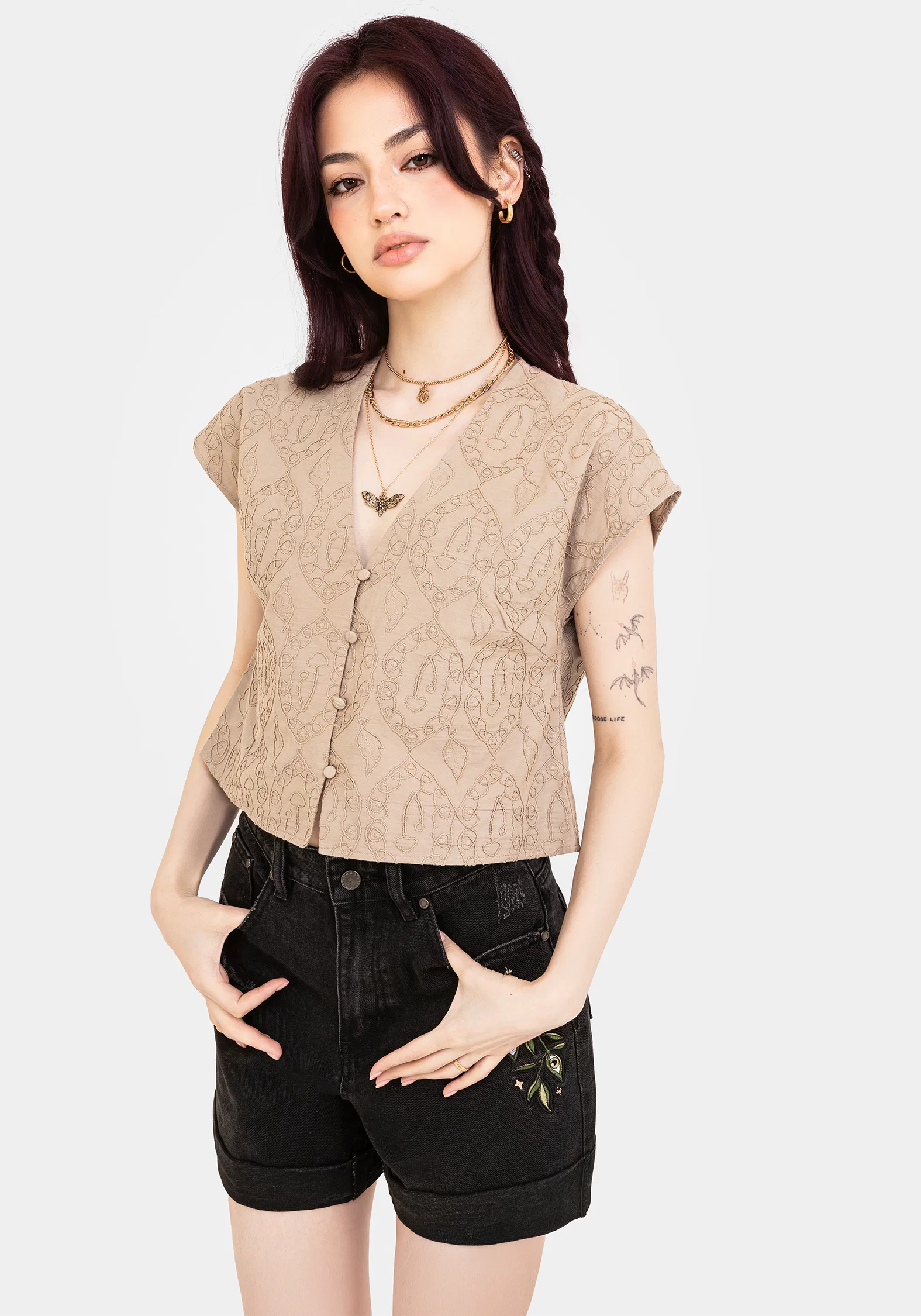 Suma Cotton Textured Blouse - Image 5