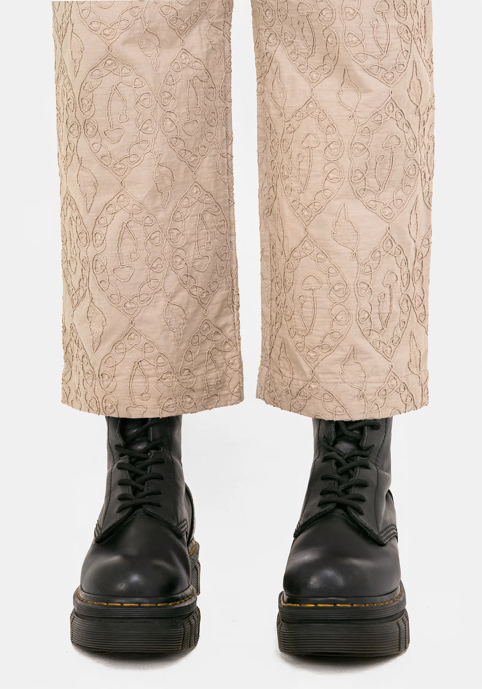 Suma Cotton Textured Pull On Tapered Trouser - Image 6