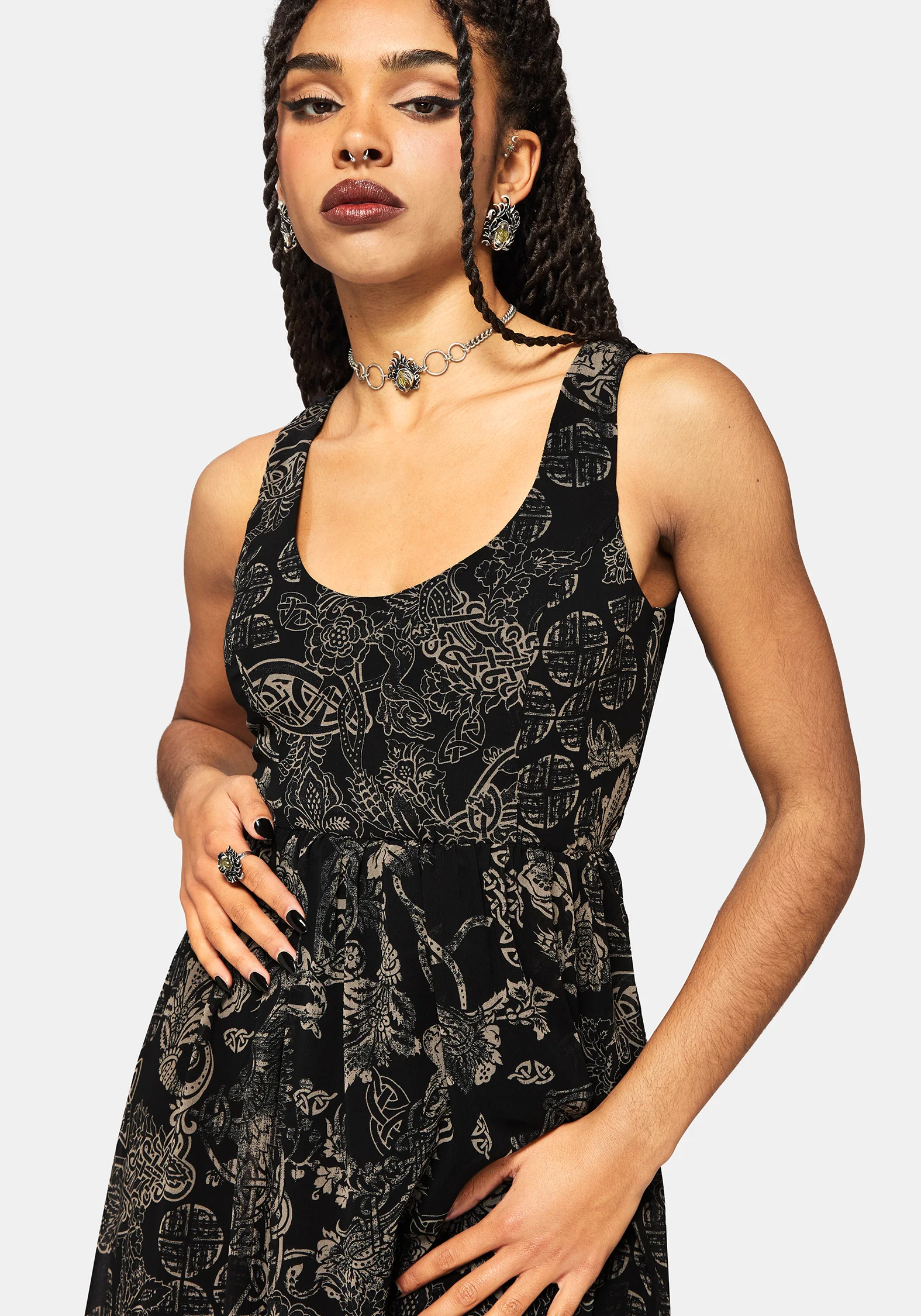 Surge Celtic Print Cami Midaxi Dress - Image 5
