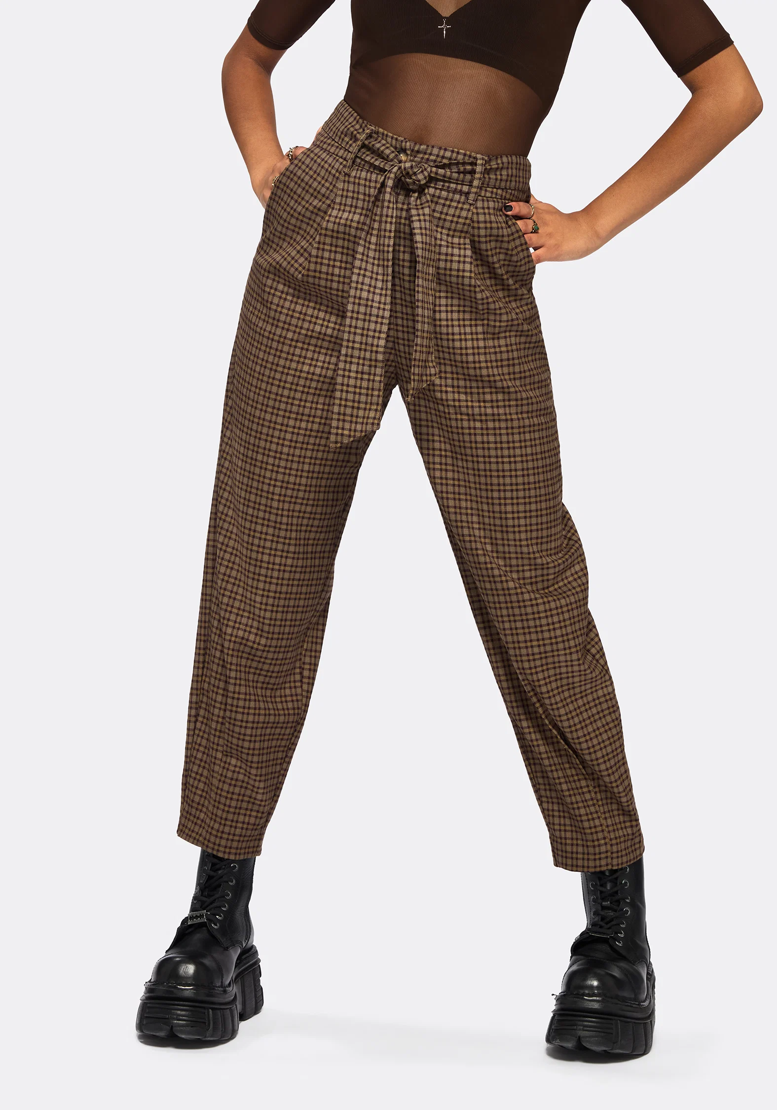 Sweetspire Check Tapered Trouser - Image 5
